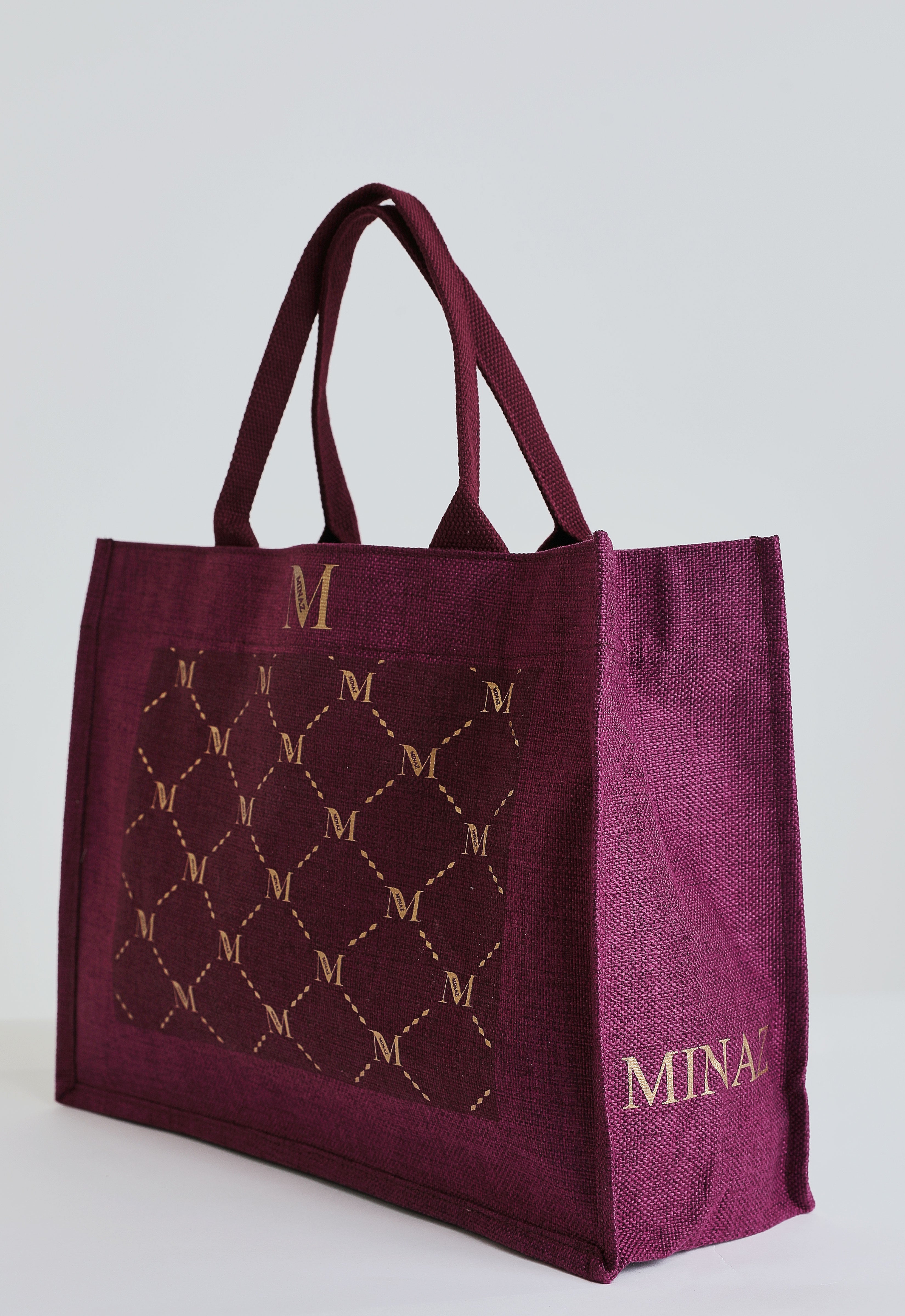 MONOGRAM TOTEBAG - MAROON