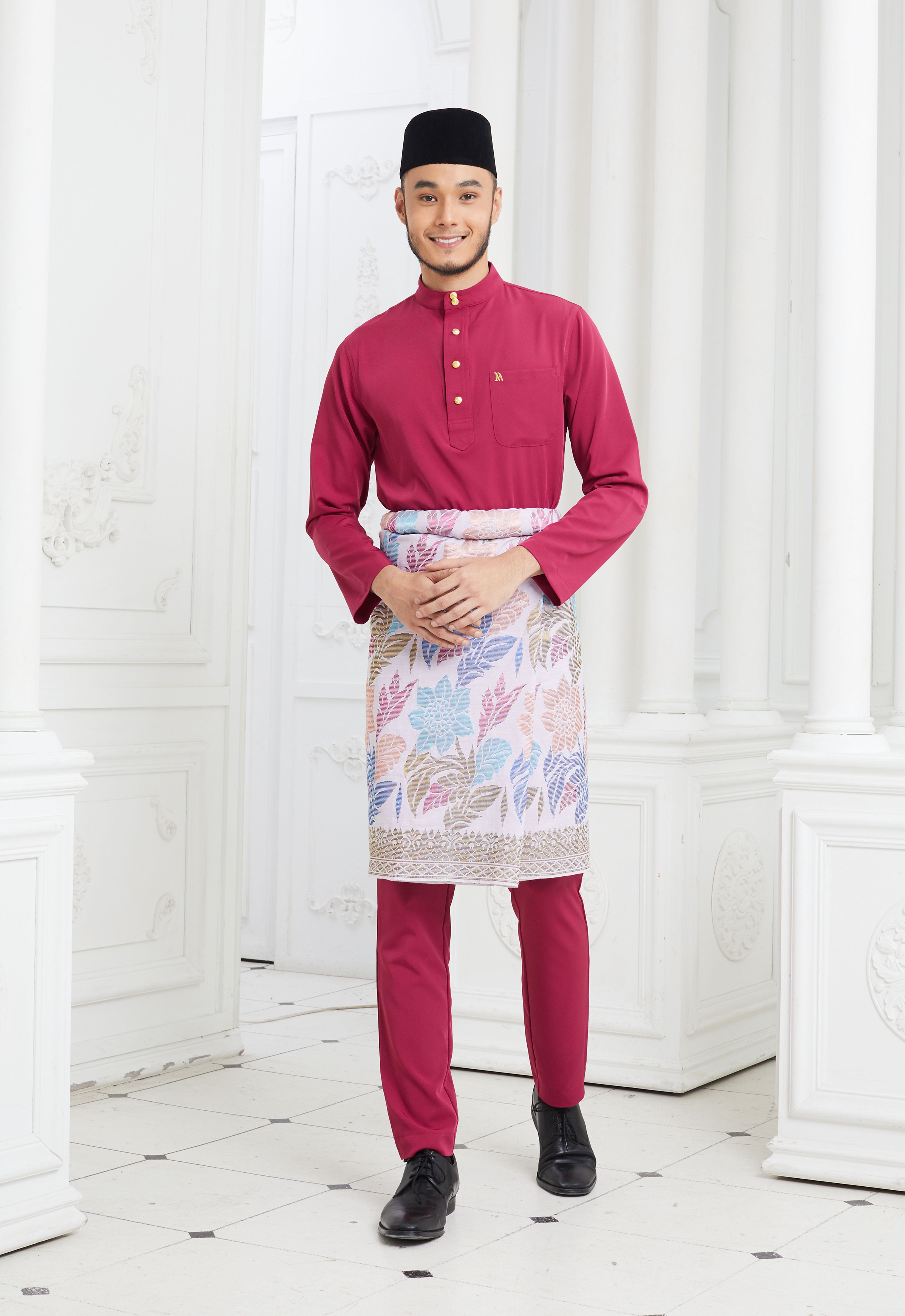 MINAZ MEN BAJU MELAYU - MAGENTA