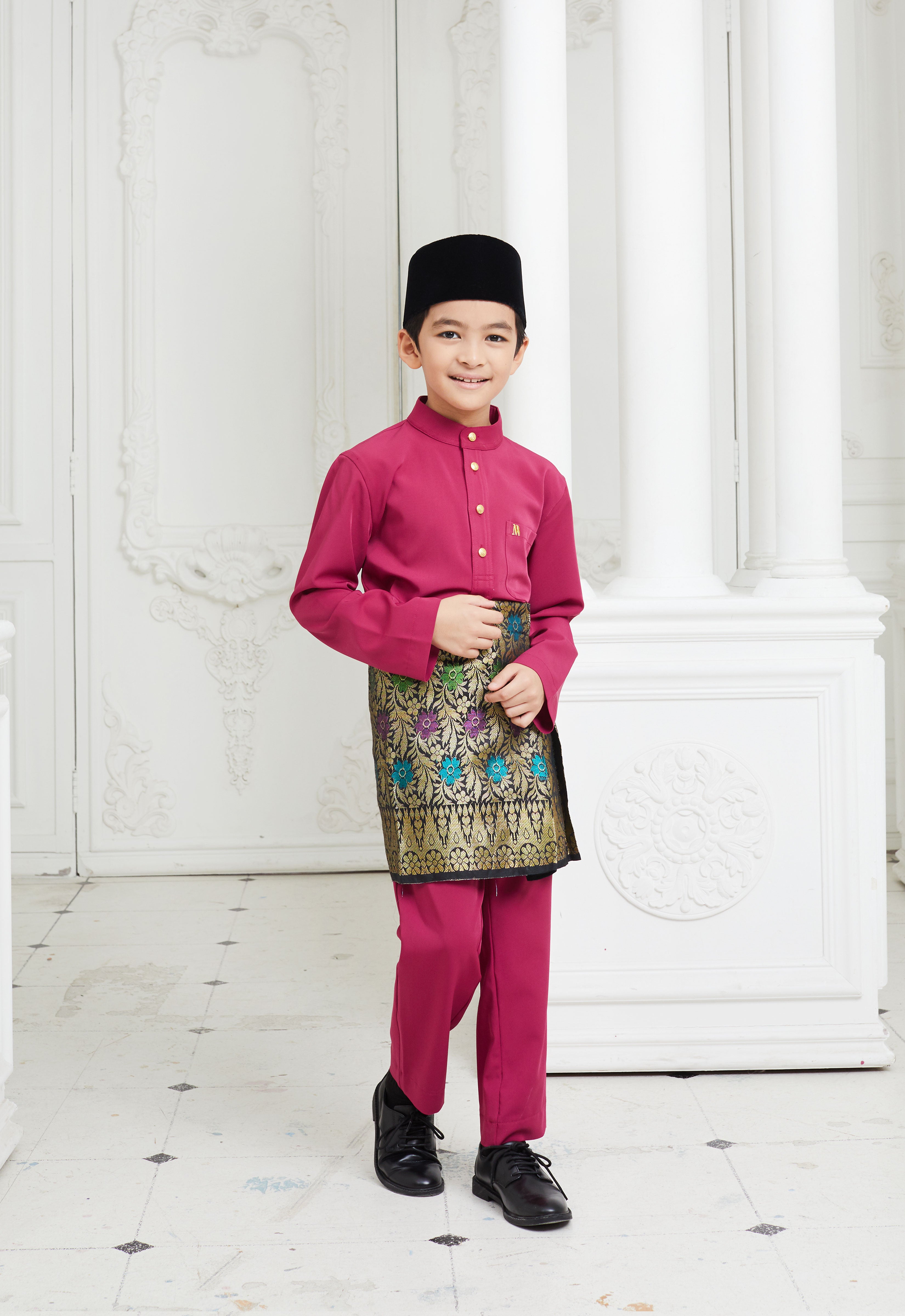 BAJU MELAYU KIDS - MAGENTA