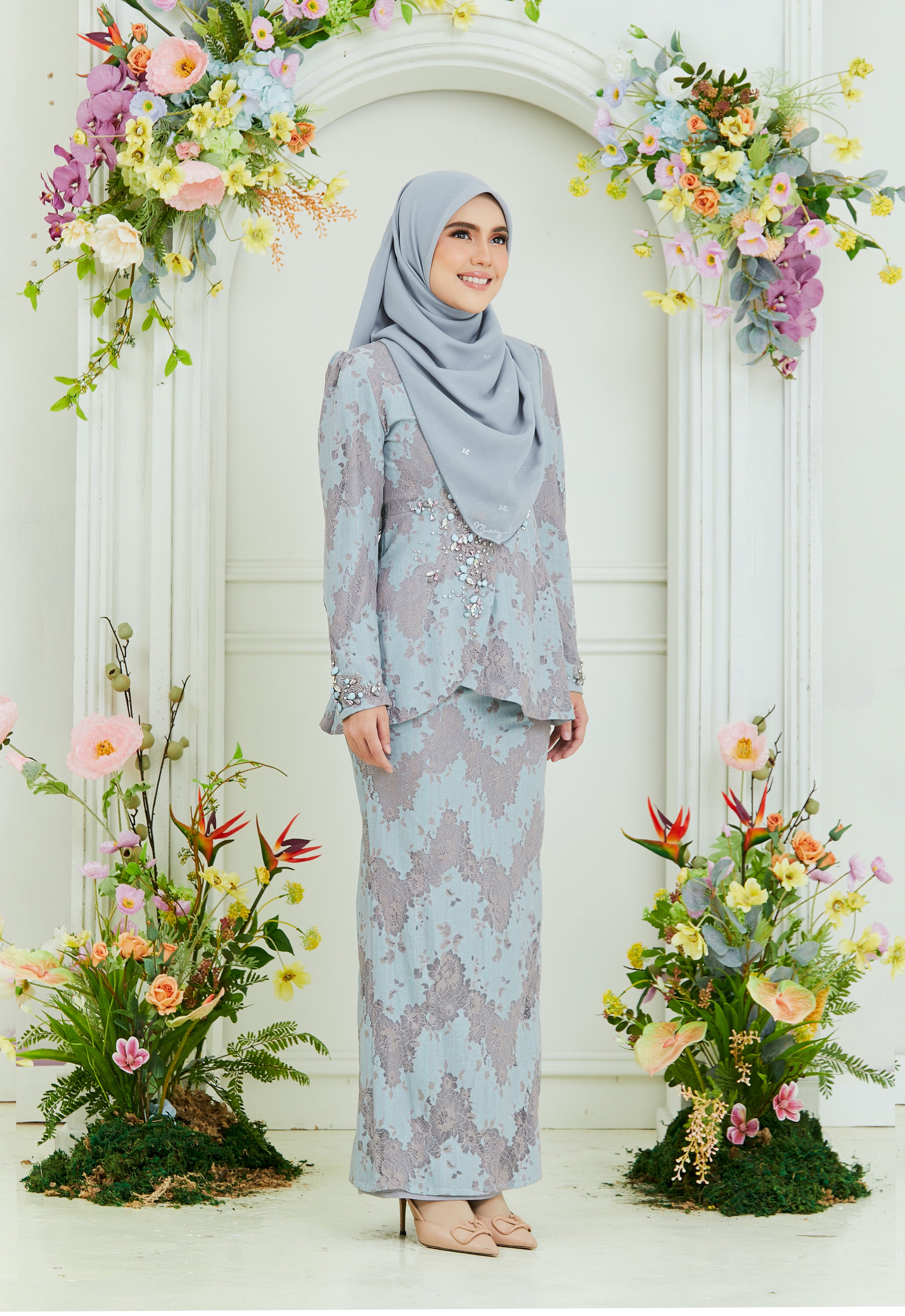 RAYSAA MINI KURUNG - TIFFANY GRAY