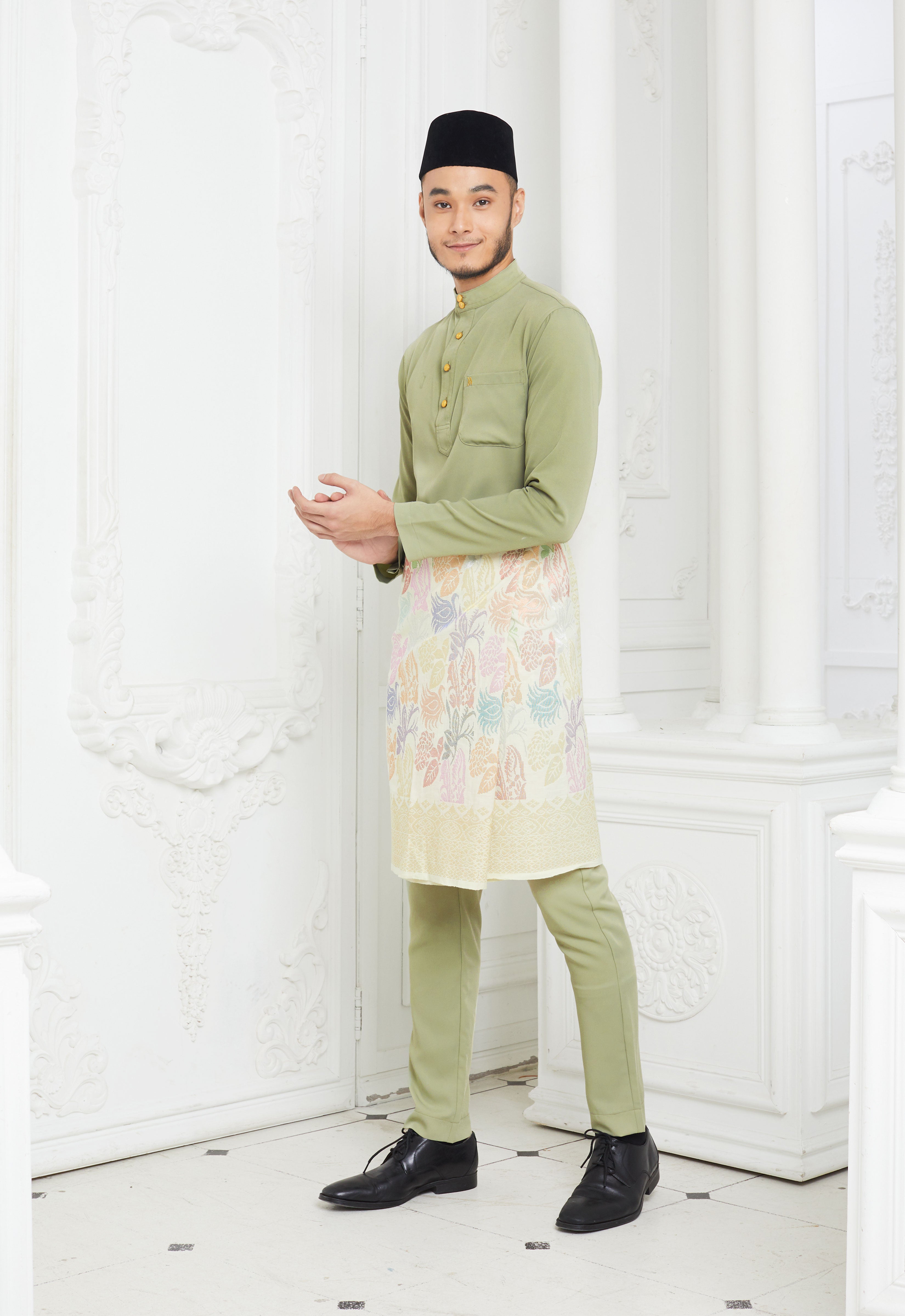 MINAZ MEN BAJU MELAYU - MOSS GREEN