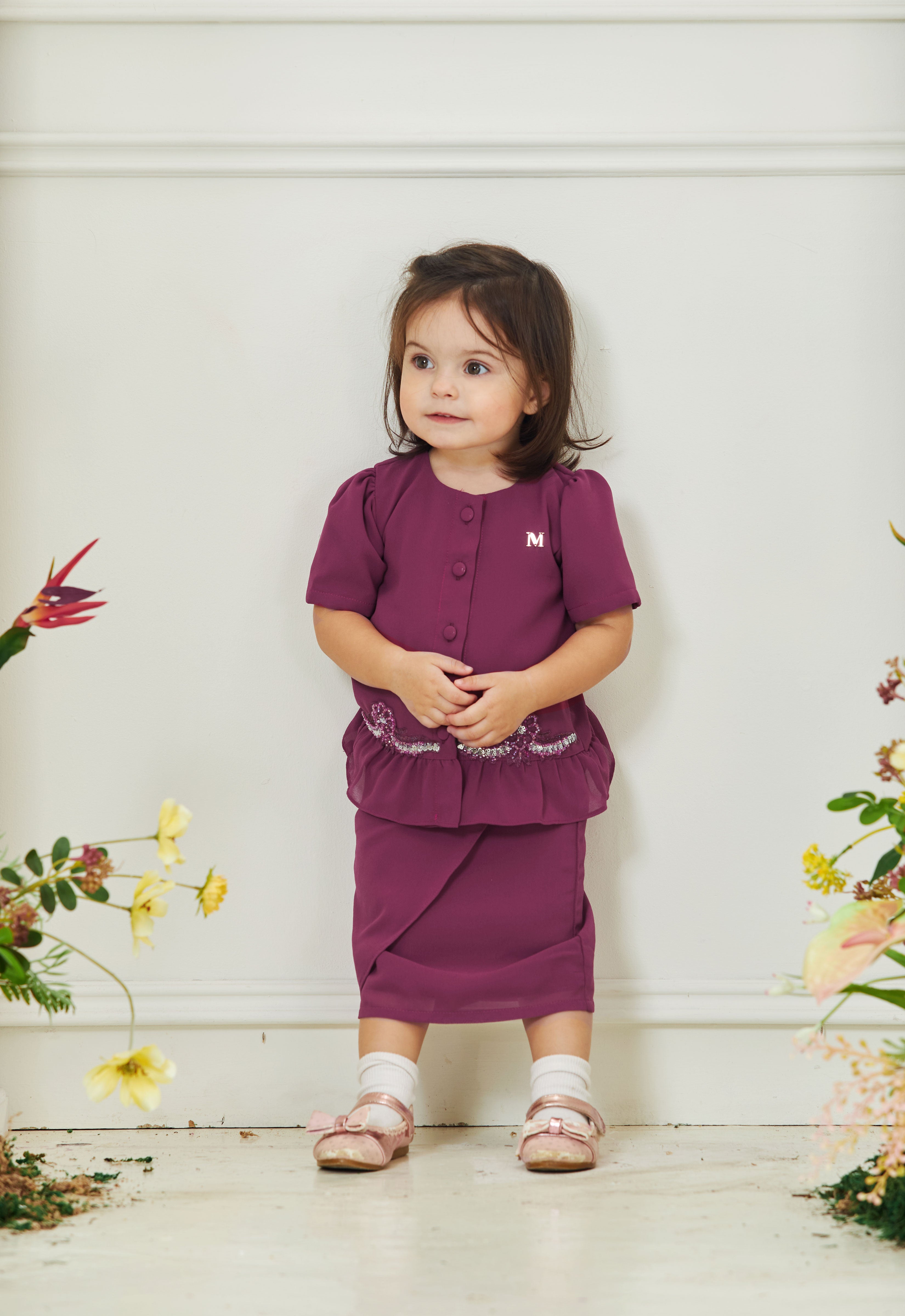 NADEERA BABY MINI KURUNG - MANGOSTEEN