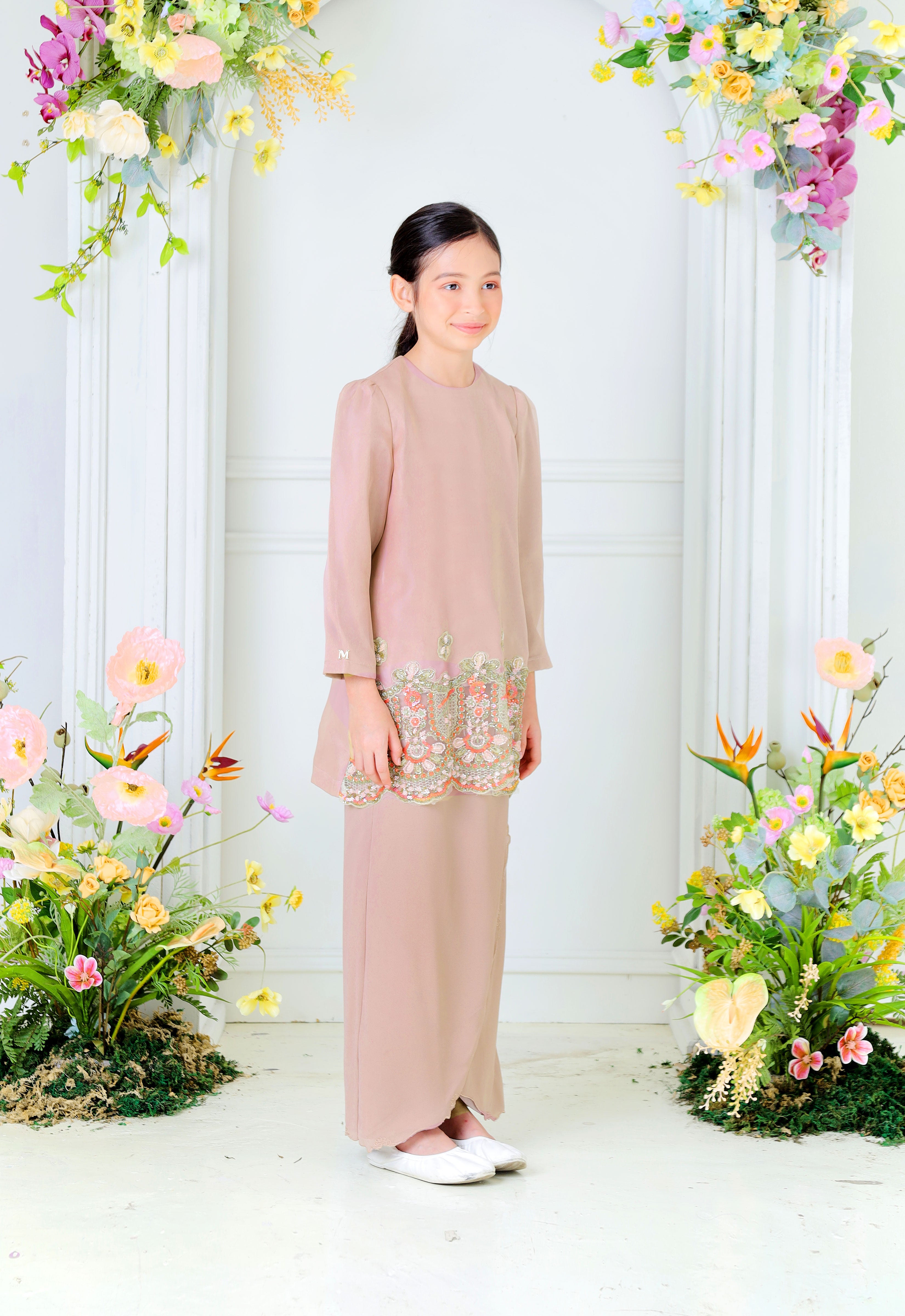 NOURA SUPER LUXE KIDS KURUNG - DUSTY ROSE