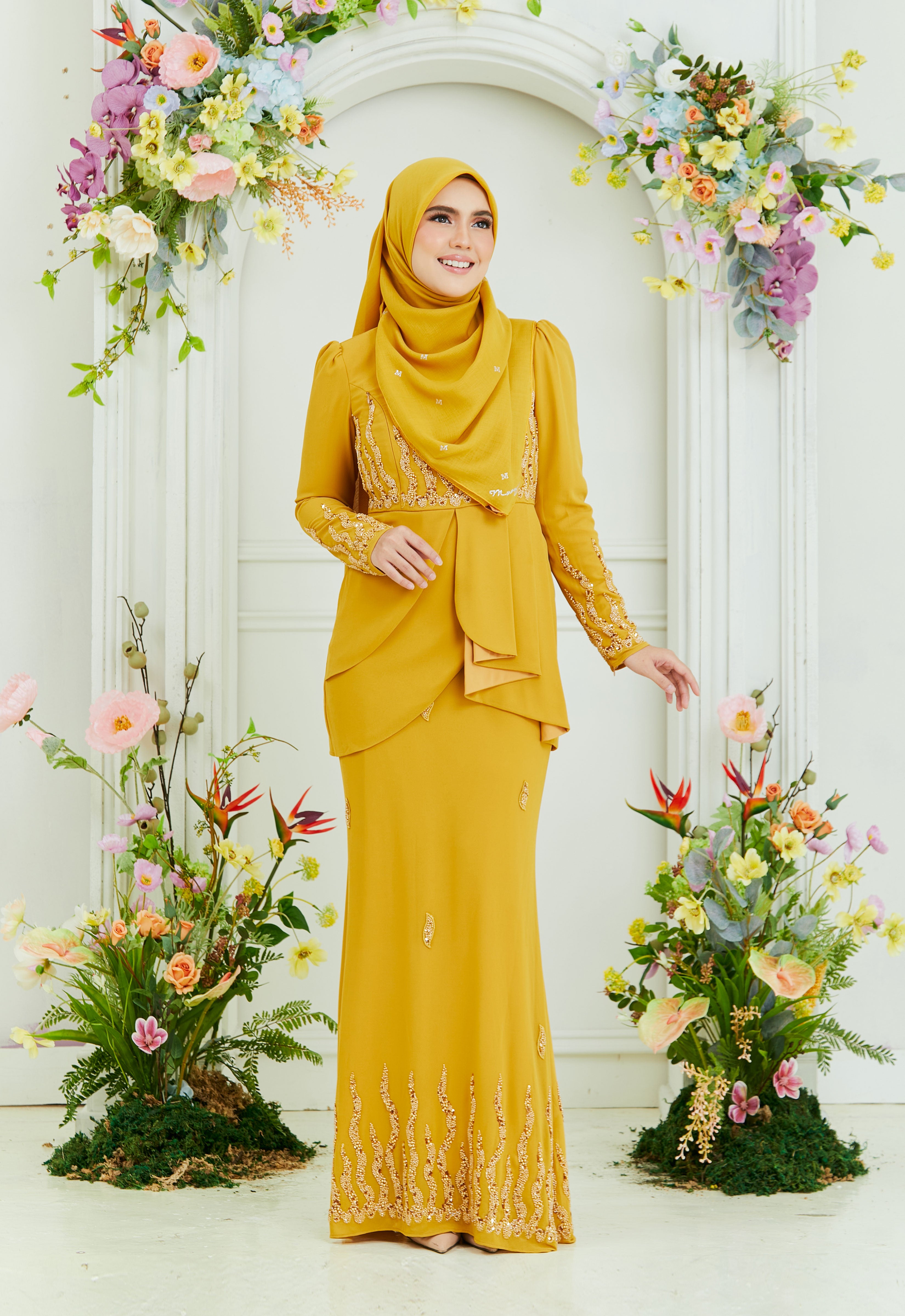 NAYLAA LUXE KURUNG - MUSTARD