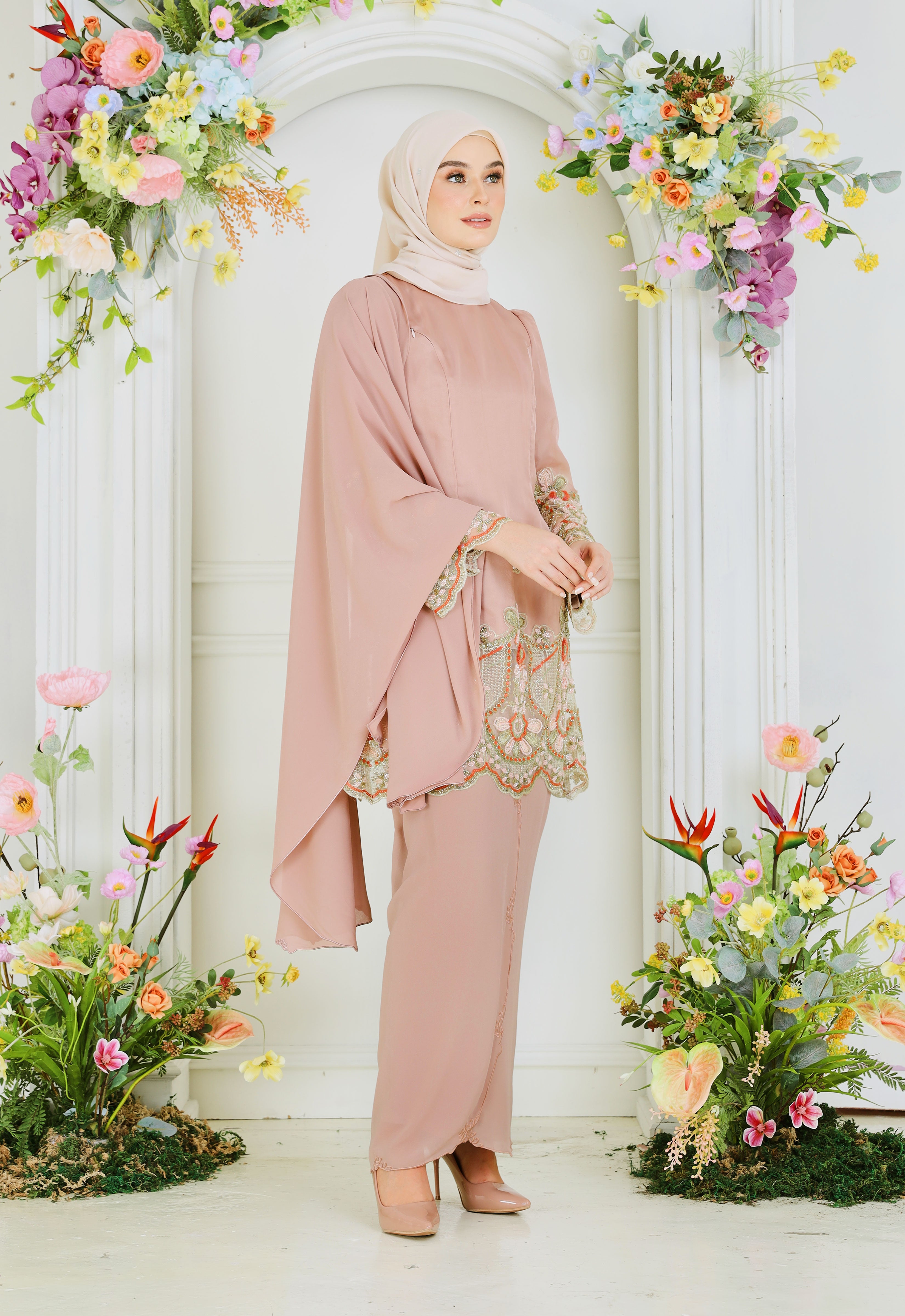 NOURA SUPER LUXE KURUNG - DUSTY ROSE