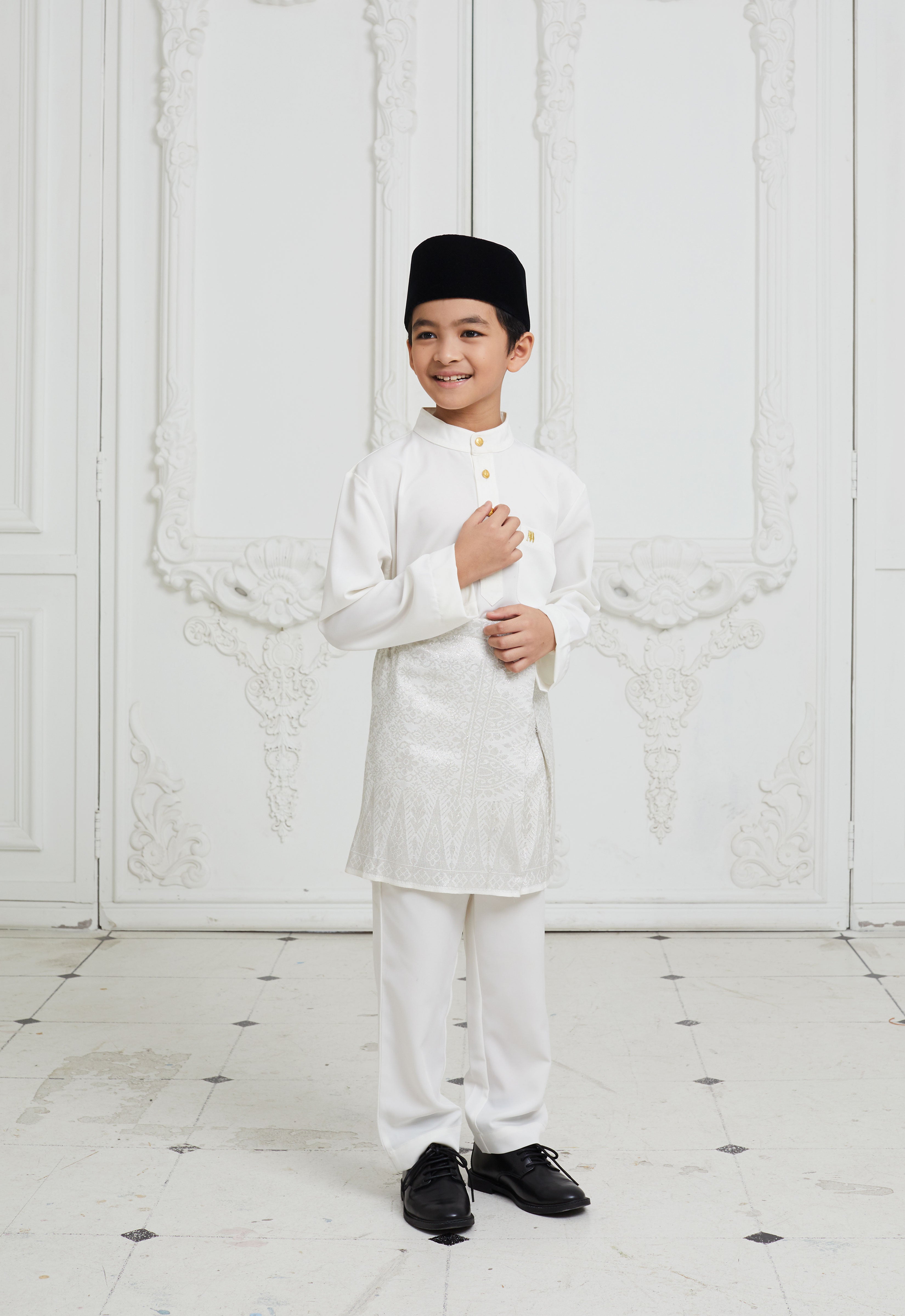 BAJU MELAYU KIDS - OFF WHITE