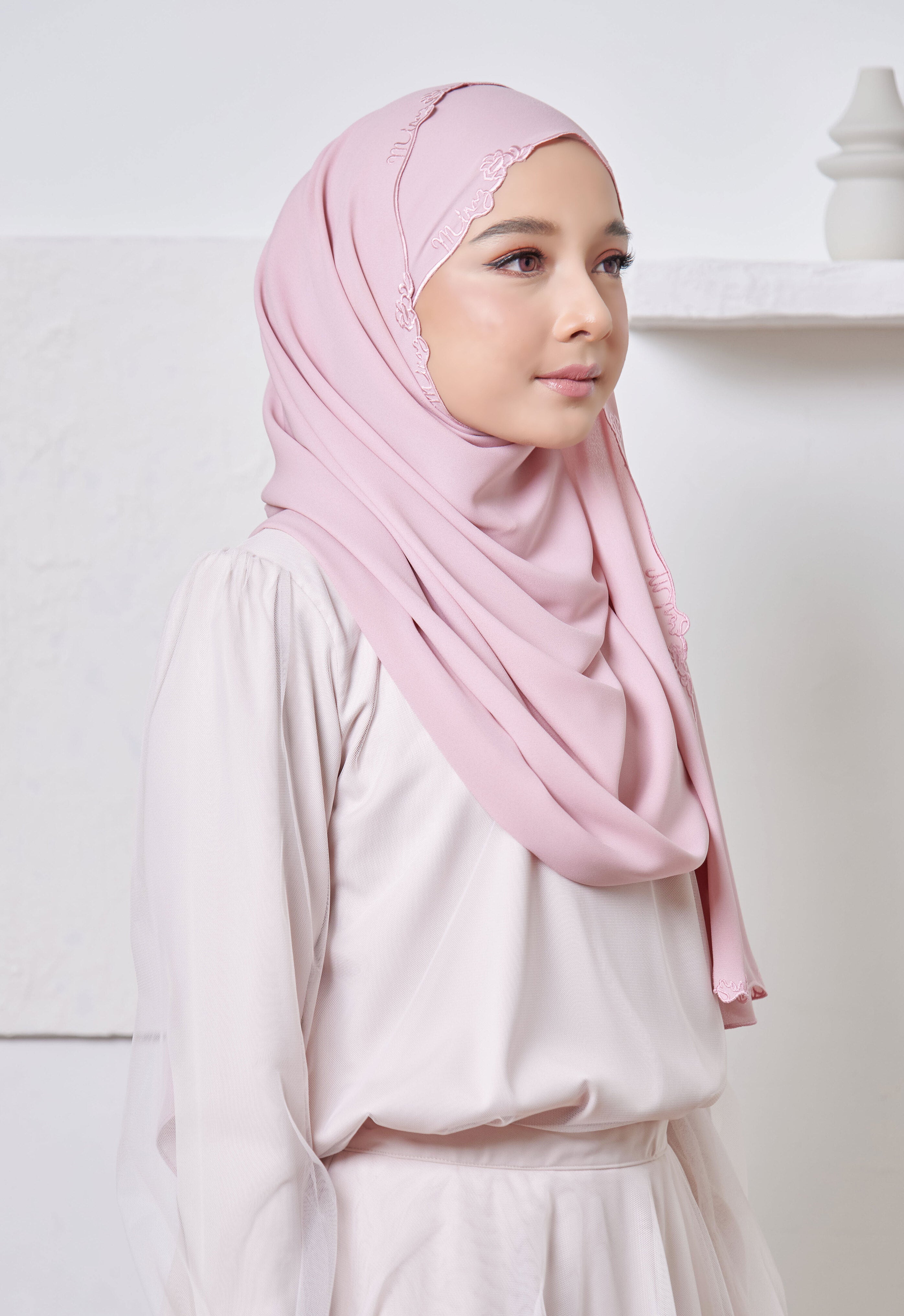 SAREEMA SHAWL - PASTEL PINK