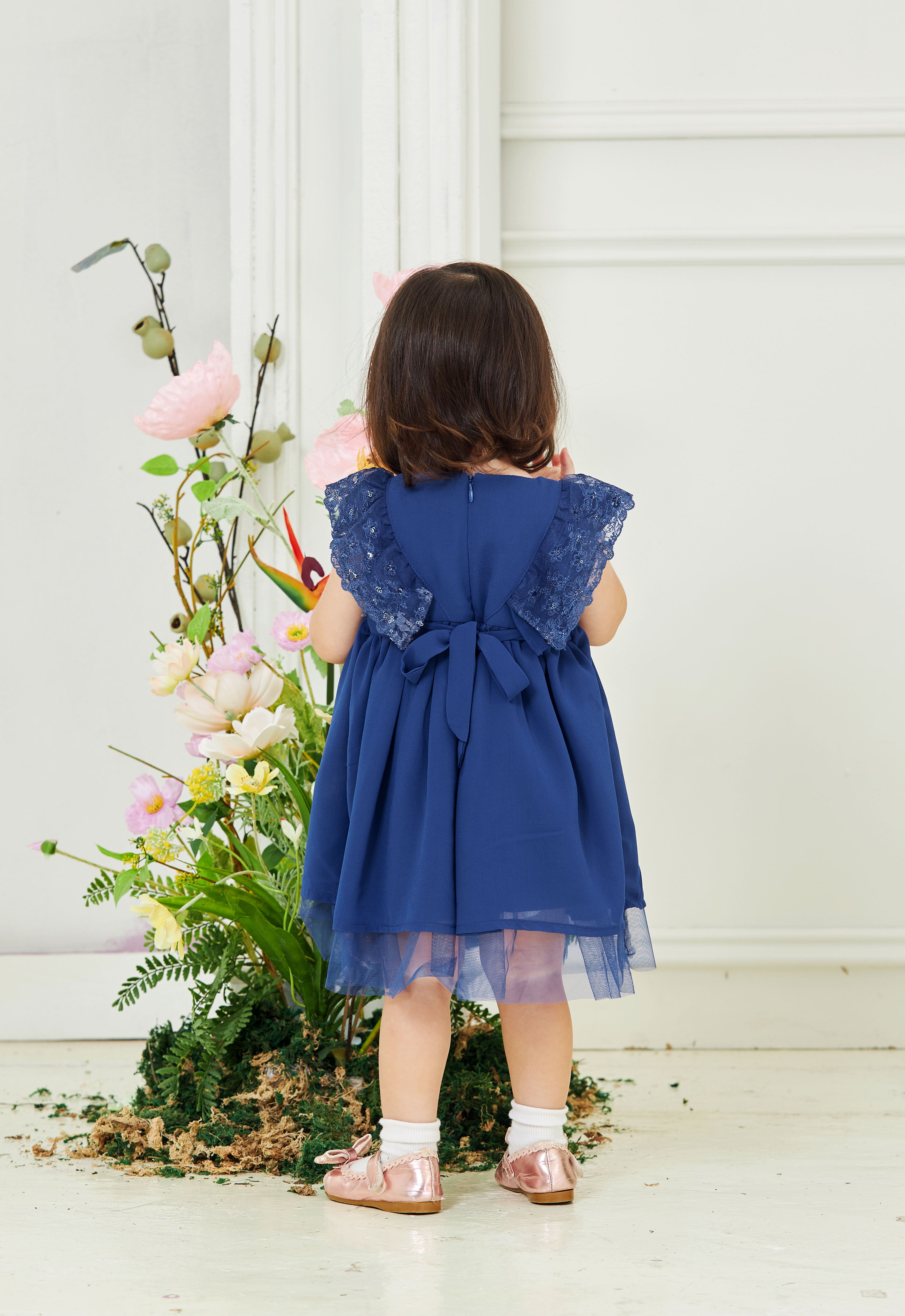 RANIA BABY DRESS - ROYAL BLUE