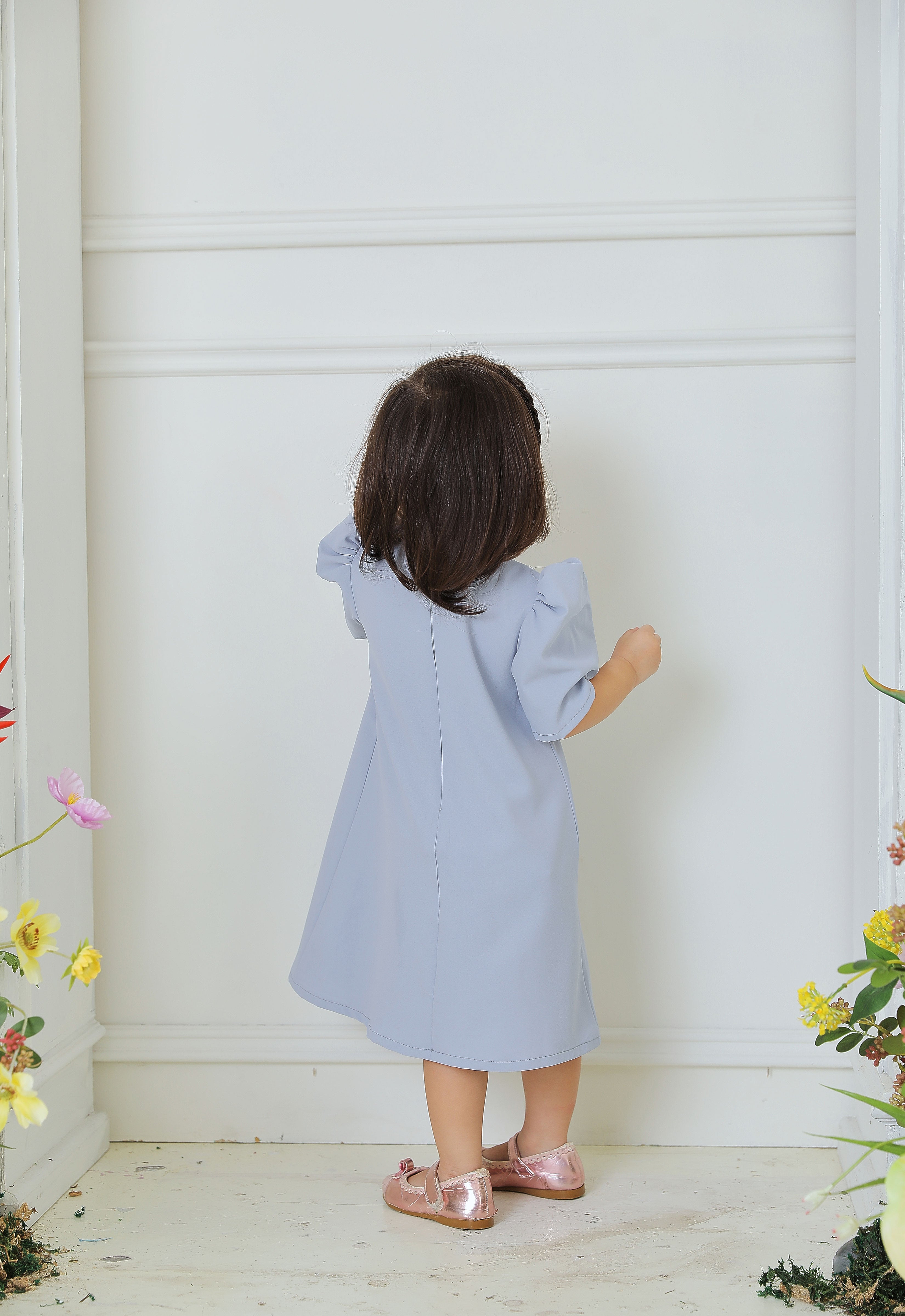 ZEHRA BABY DRESS - LIGHT GRAY
