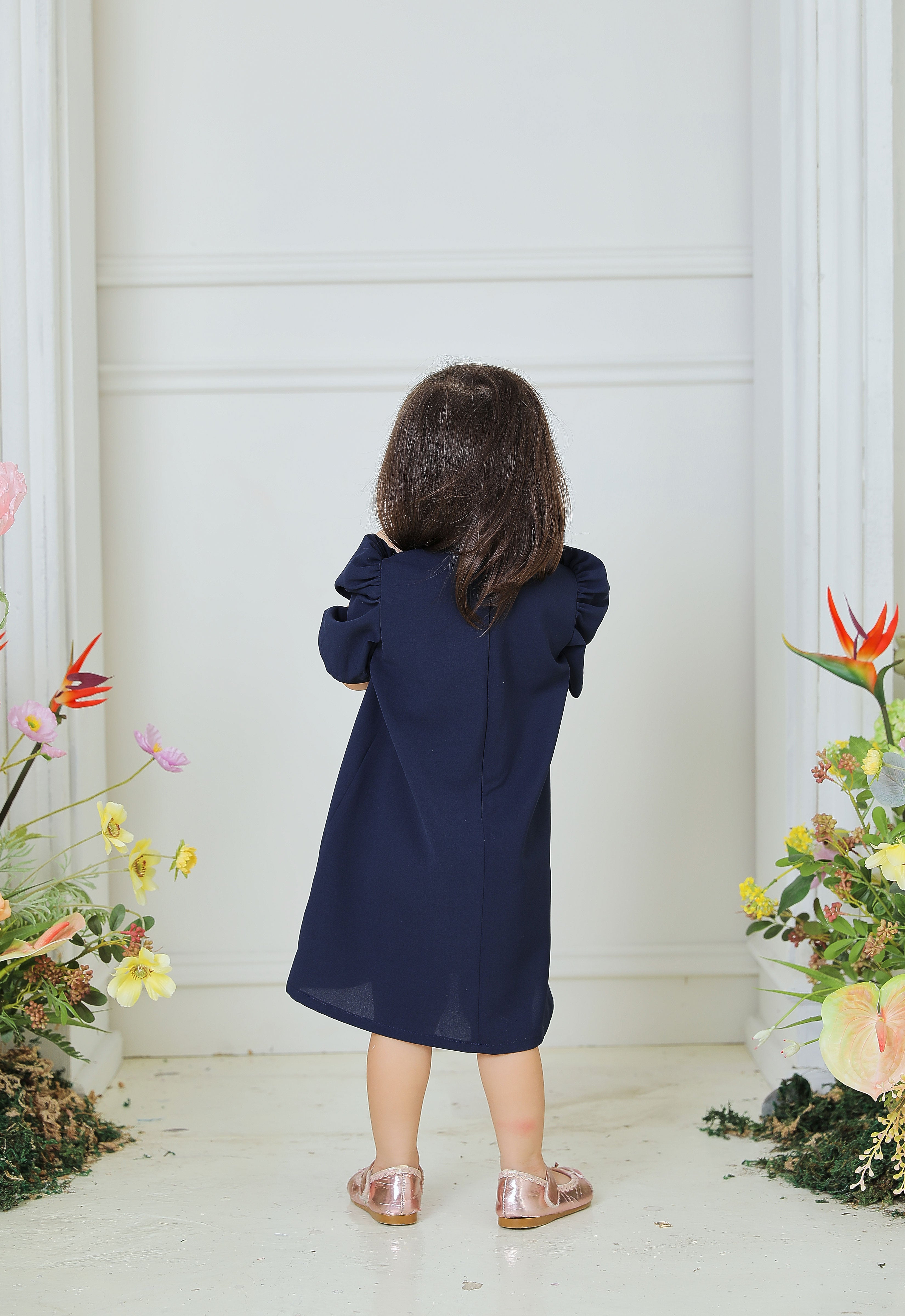 ZEHRA BABY DRESS - DARK BLUE