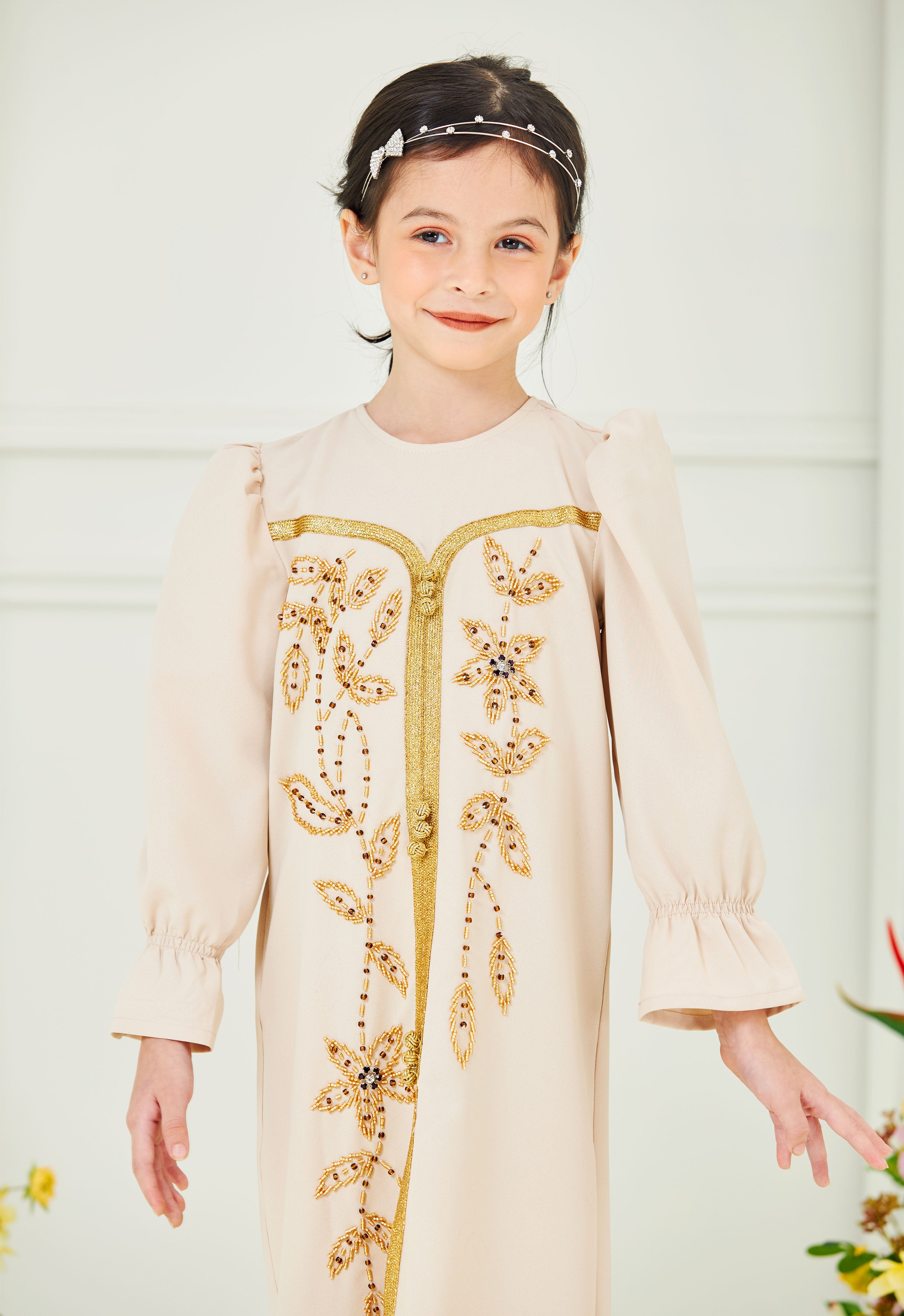 HUMAYRA KIDS ABAYA - BEIGE