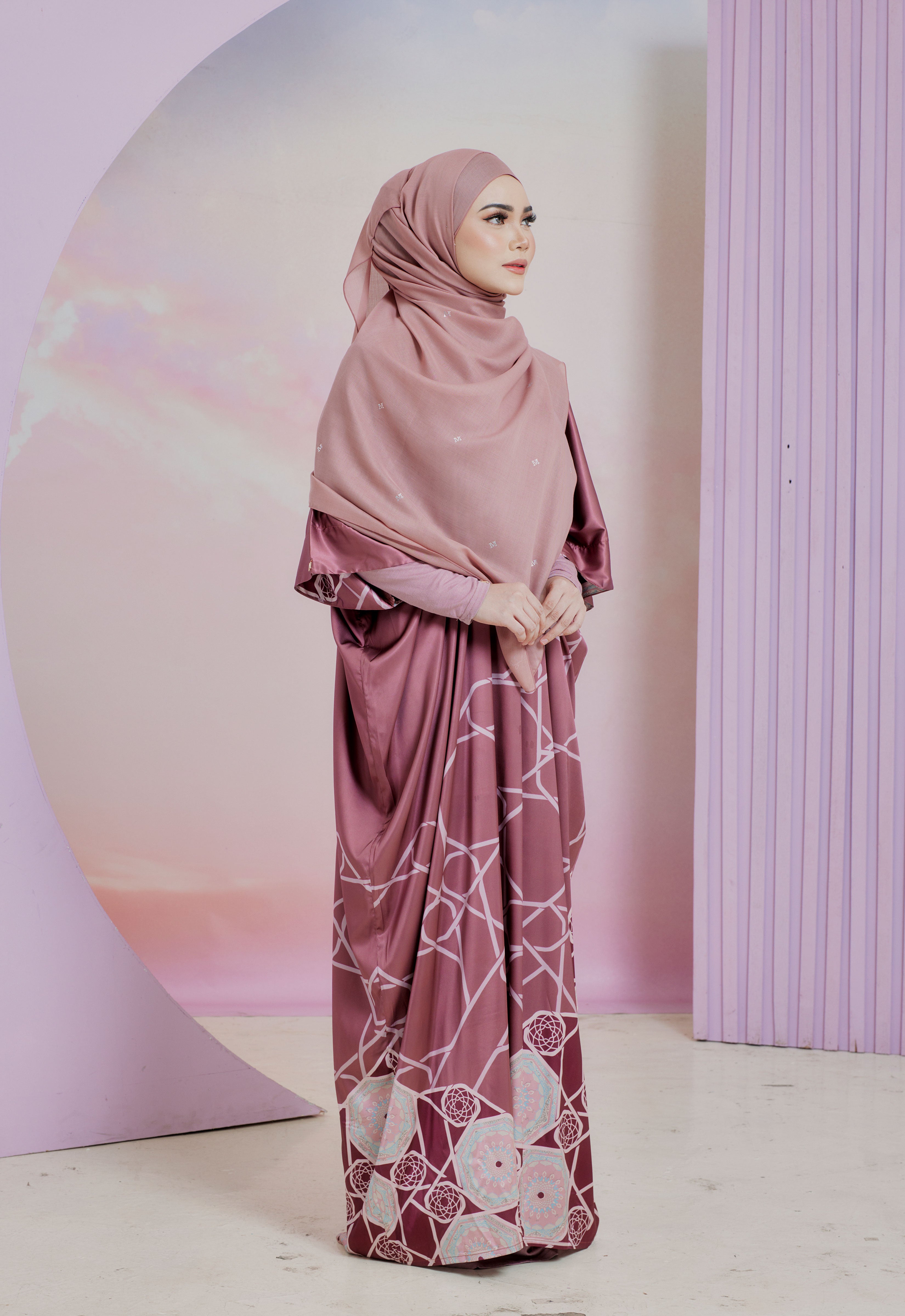 HARAMAIN ABAYA - DARK PLUM