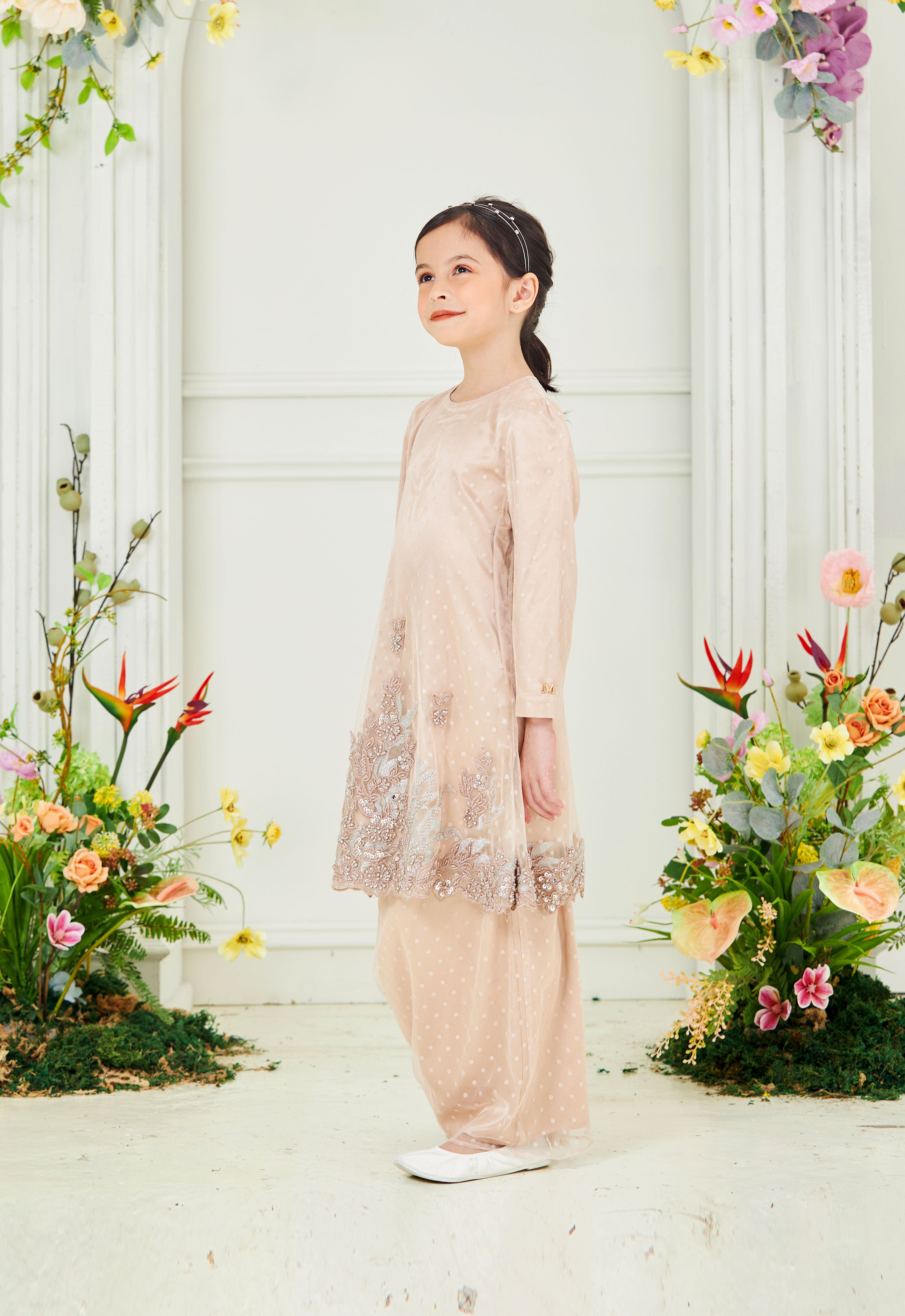 AYANAA LUXE KIDS KURUNG - CHAMPAGNE