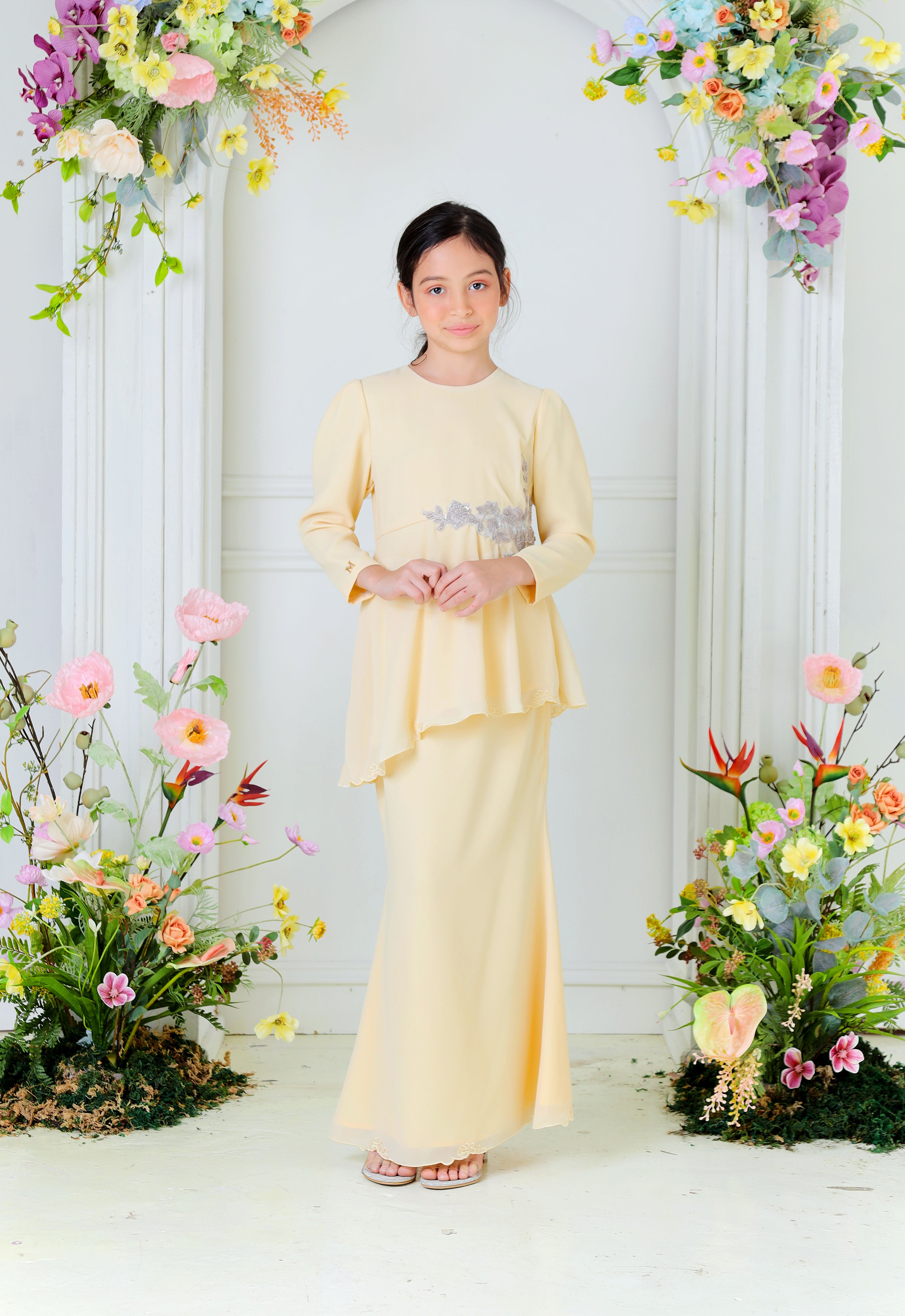 AYLEEN KIDS KURUNG - SOFT YELLOW