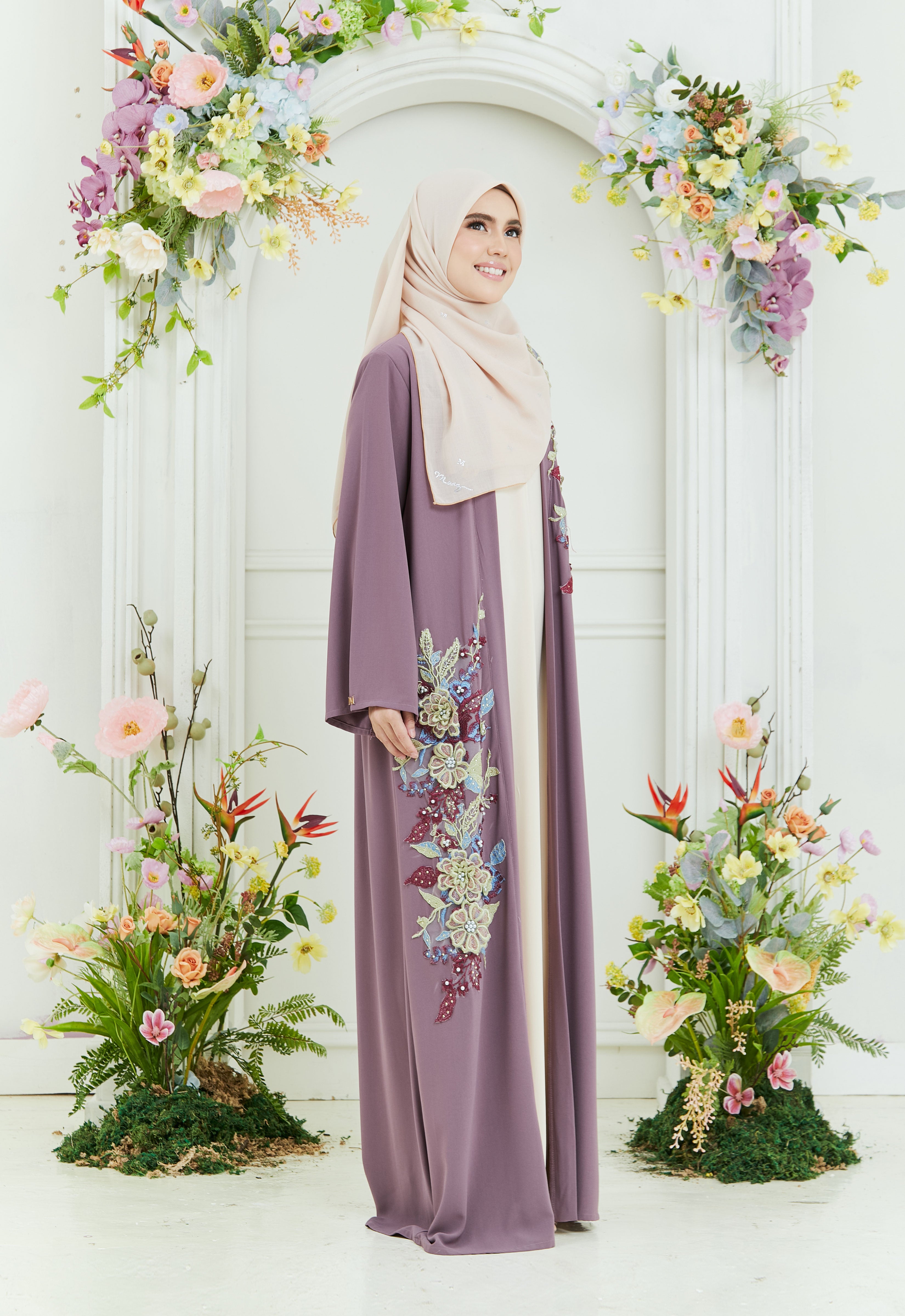 KHADEEJA ABAYA - DUSTY PURPLE
