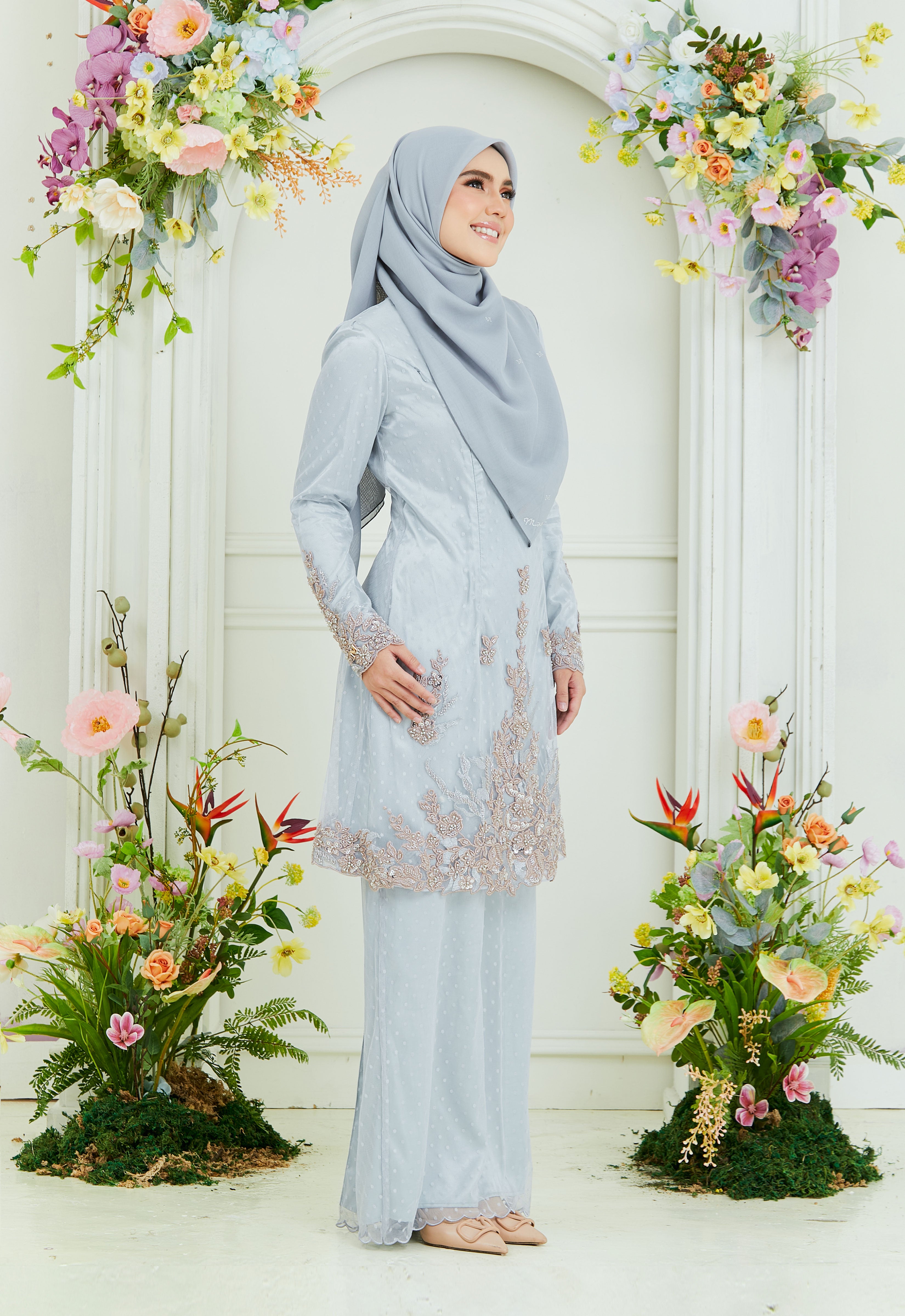 AYANAA LUXE KURUNG - GRAY GREEN