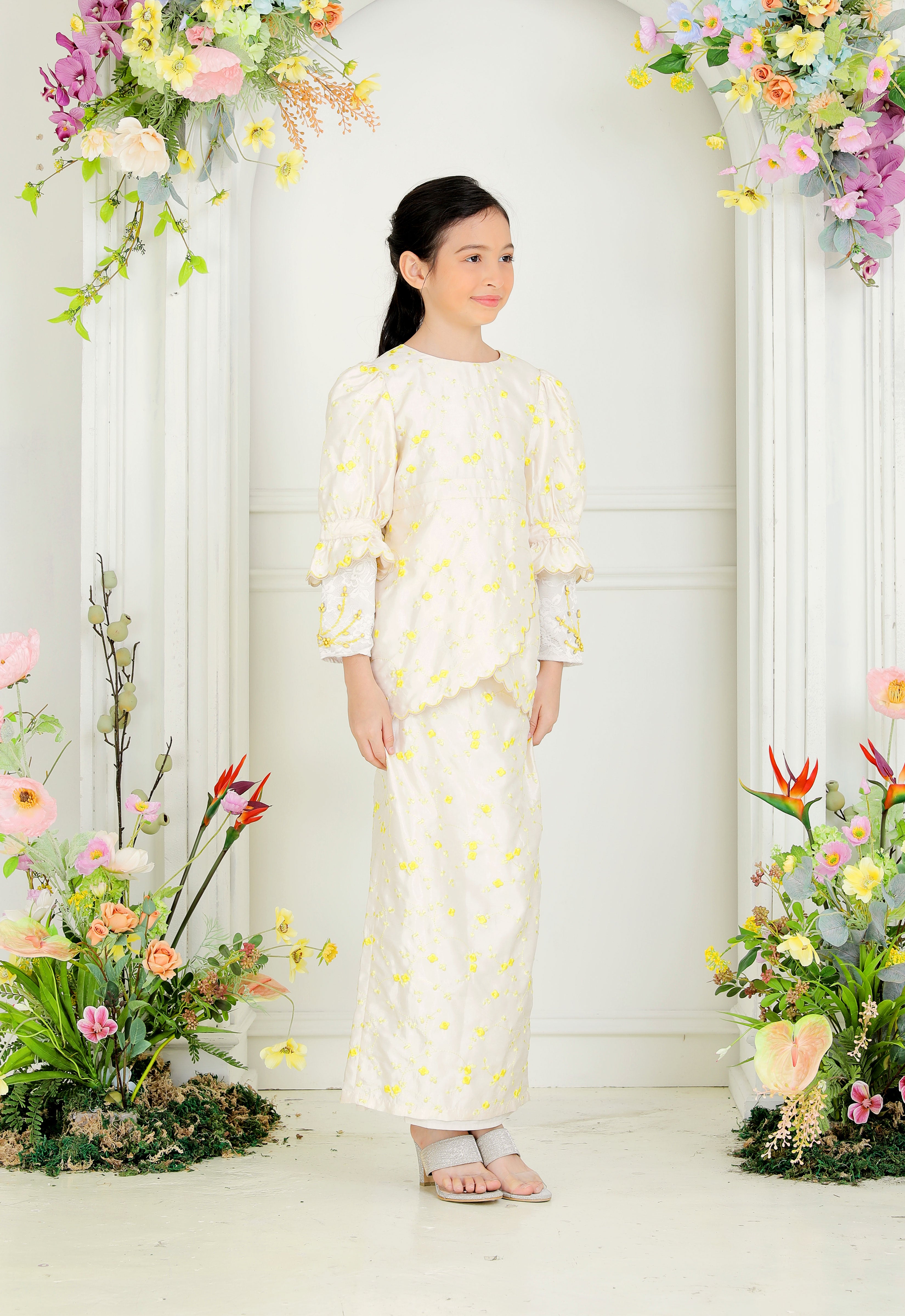 BELINDA LUXE KIDS KURUNG - CREAM YELLOW