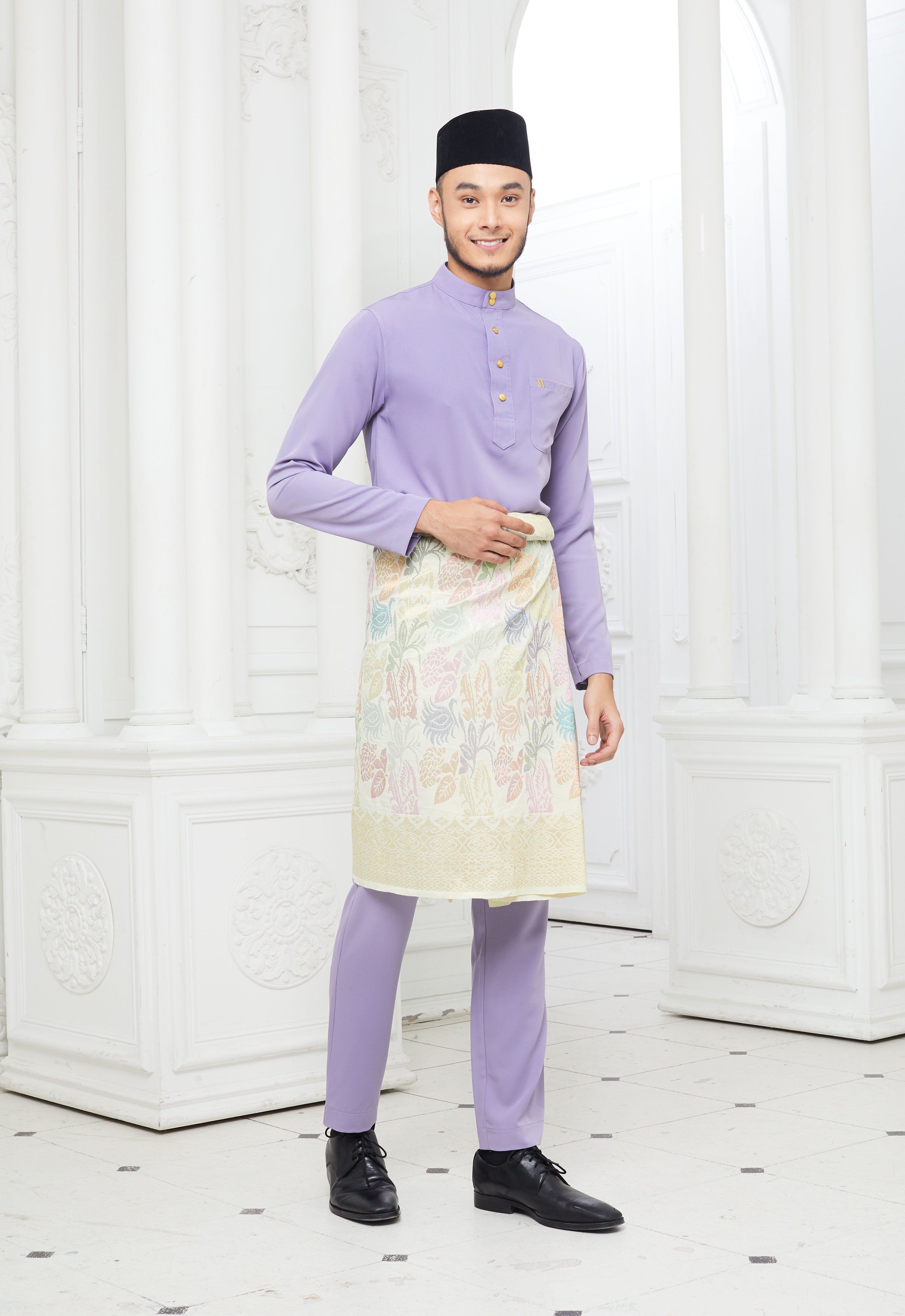 MINAZ MEN BAJU MELAYU - DUSTY PURPLE