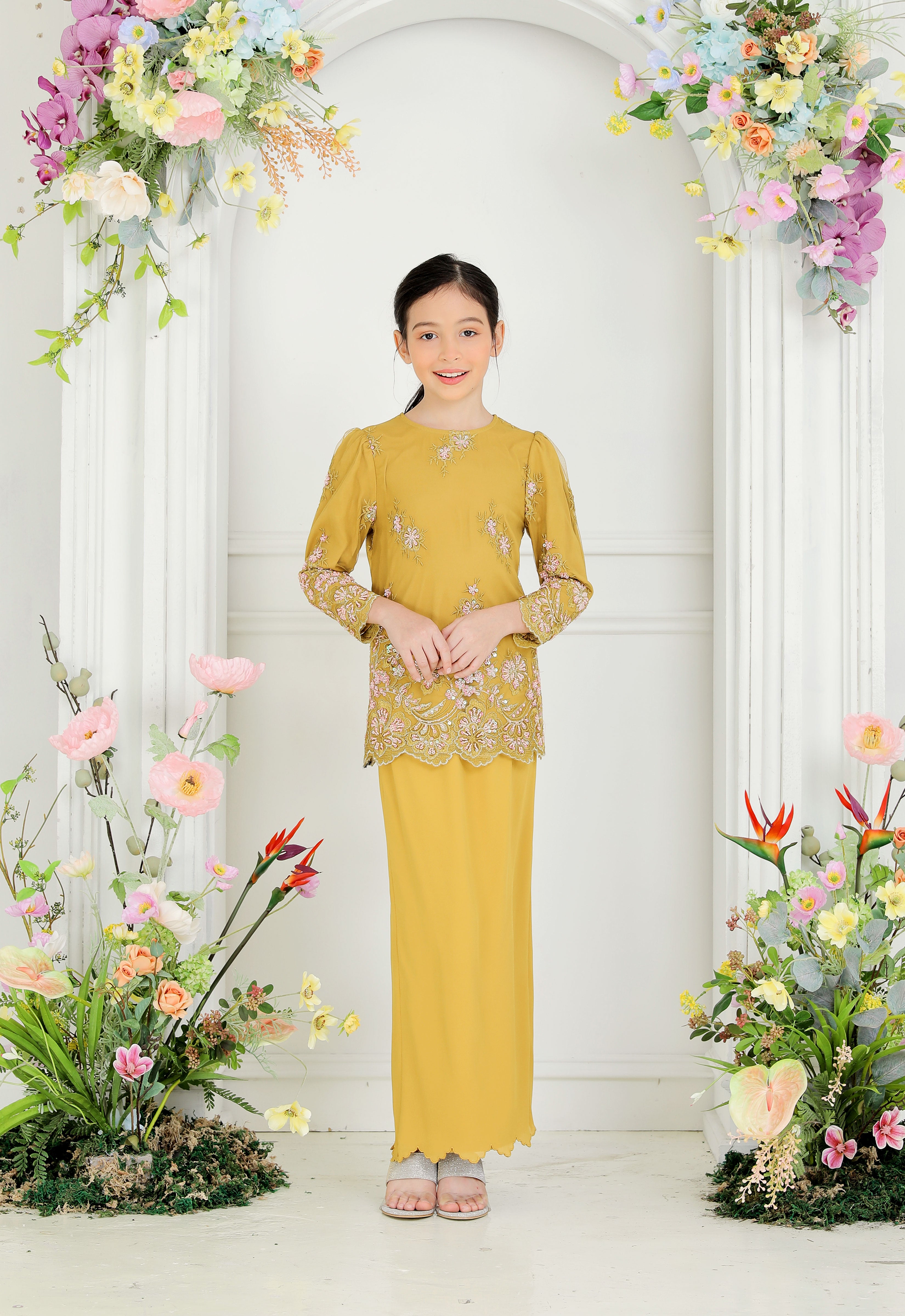 ERYNA LUXE KIDS KURUNG - MUSTARD