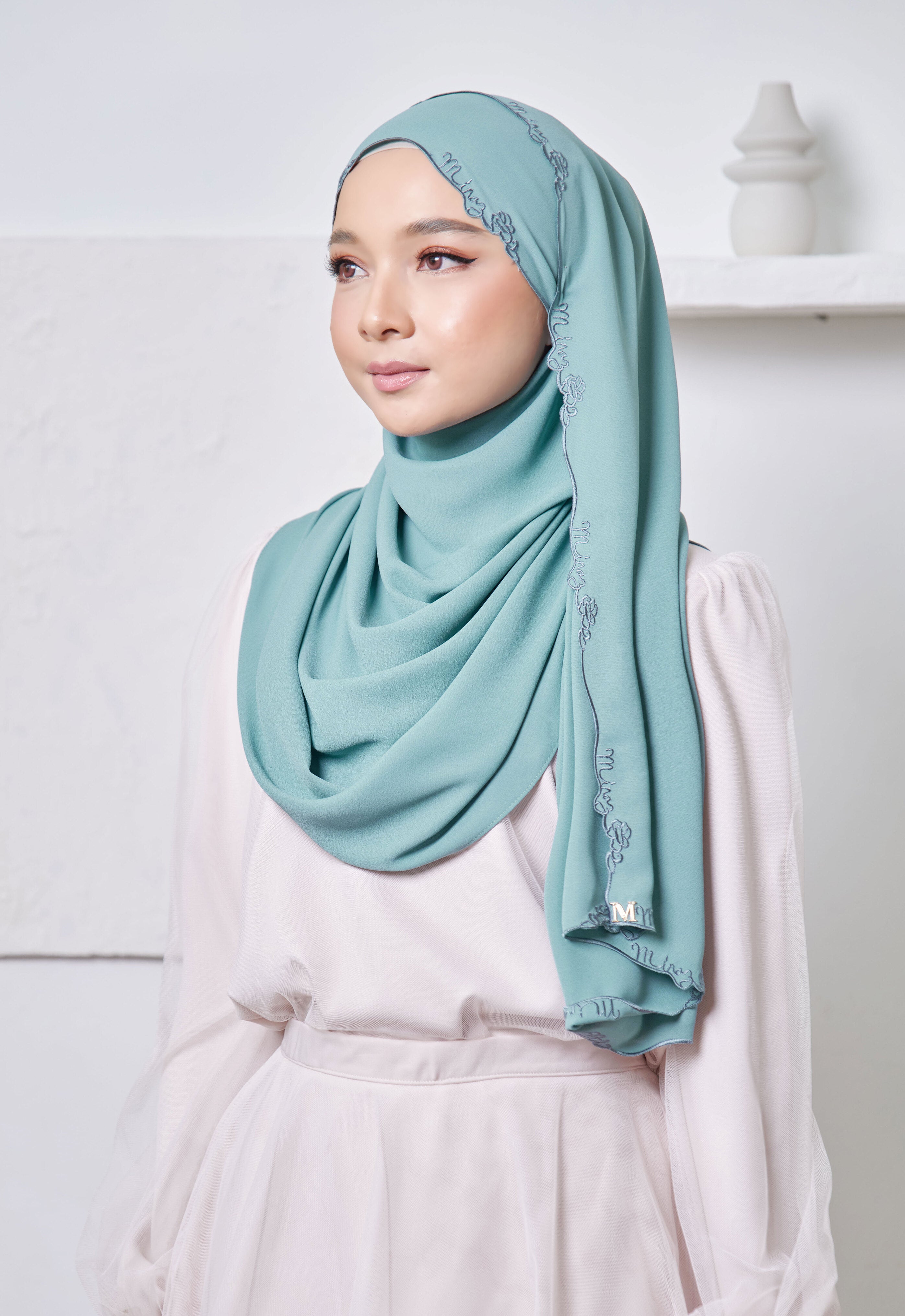 SAREEMA SHAWL - GREEN TURQOISE