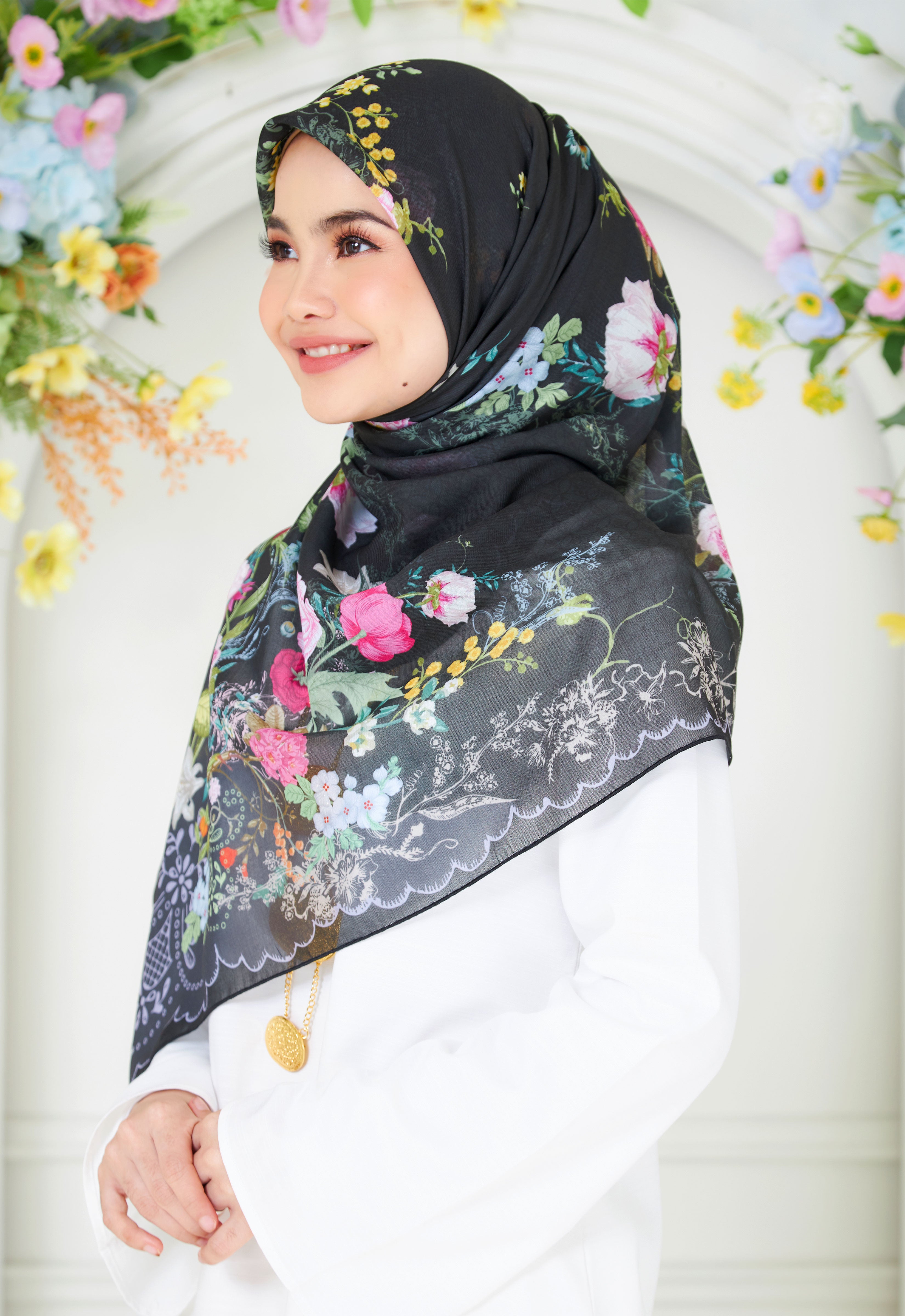 KEBAYA BAWAL - BLACK OLIVE