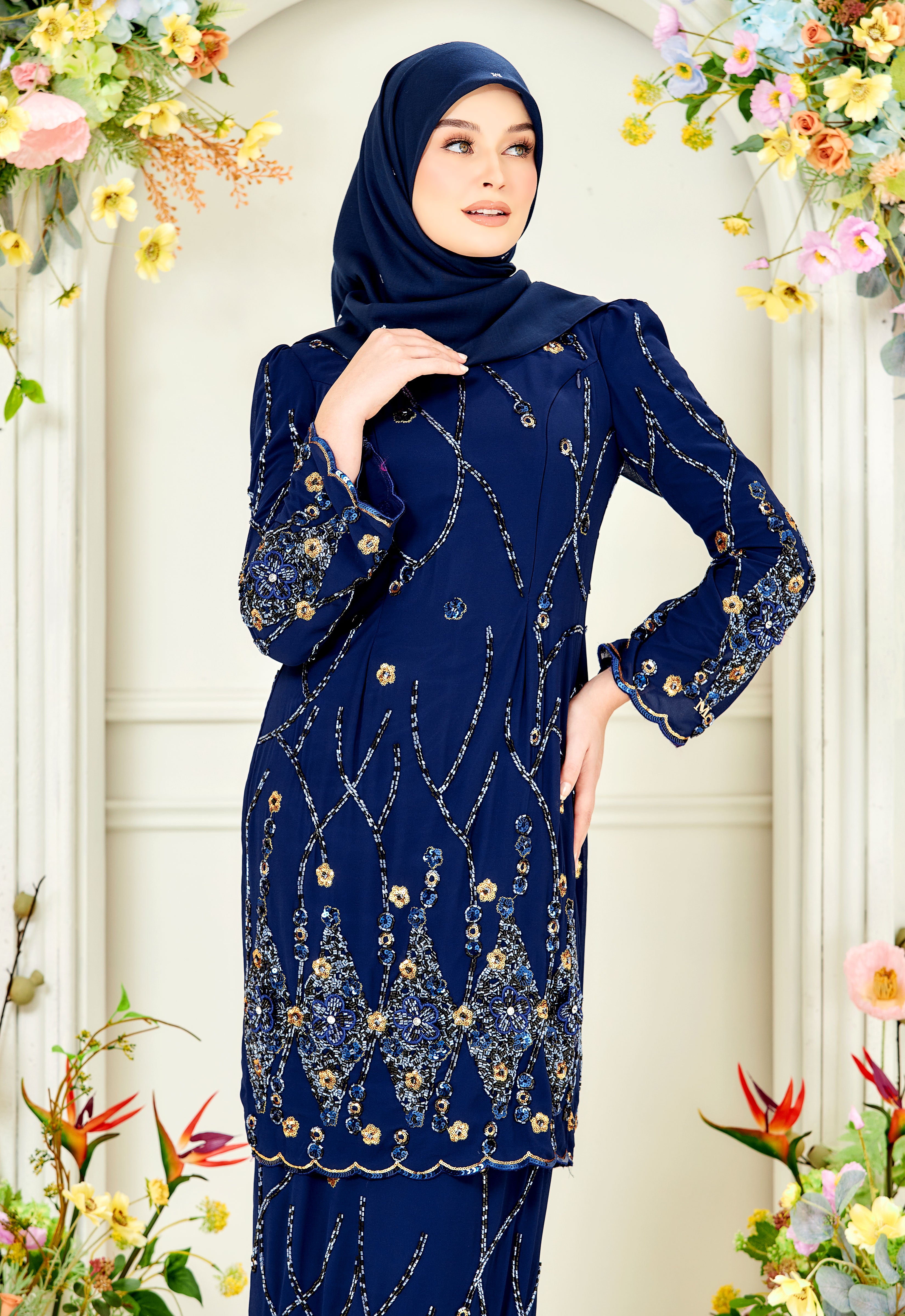 WAFIYAA SUPER LUXE KURUNG - BLUE