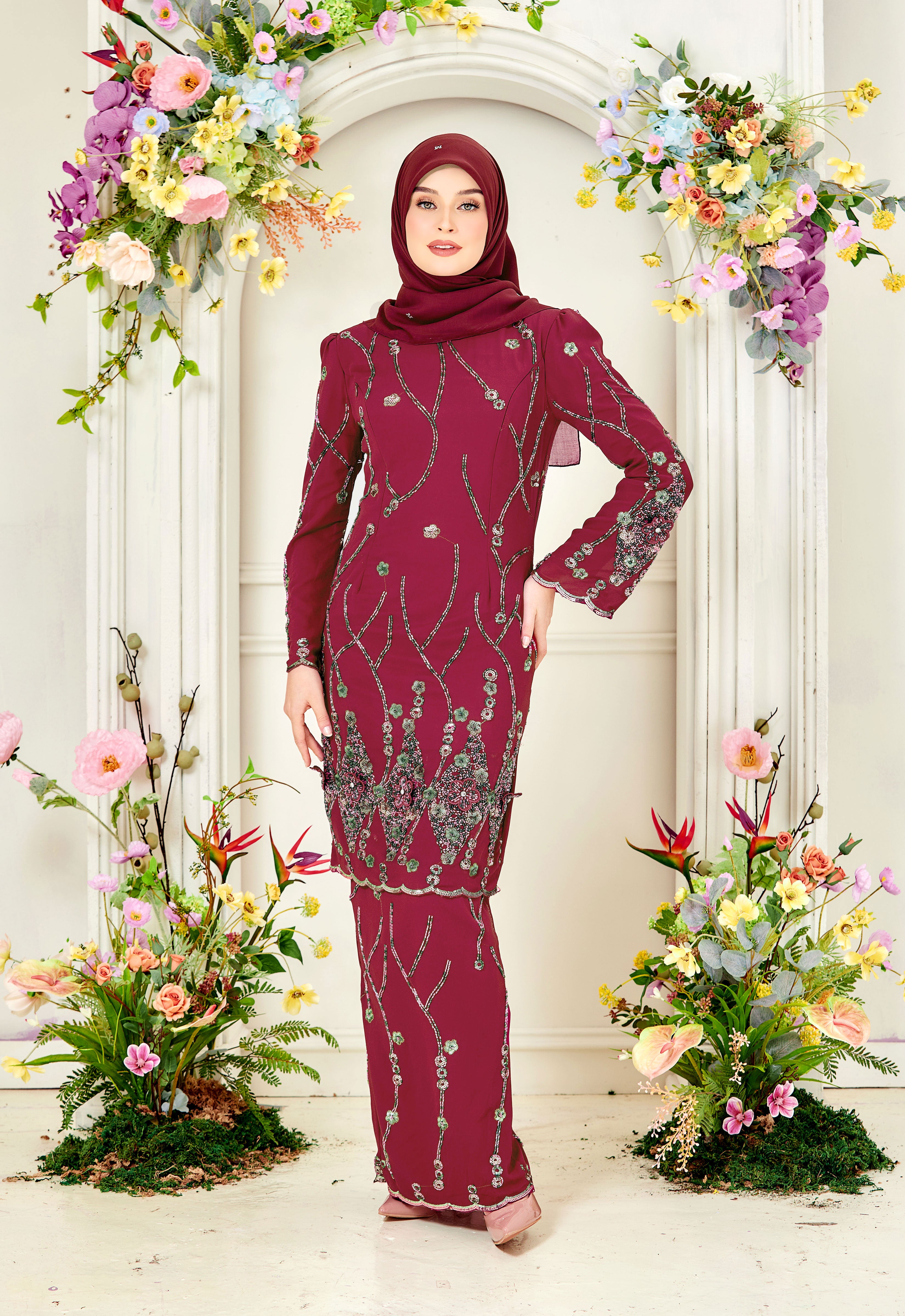 WAFIYAA SUPER LUXE KURUNG - MAGENTA