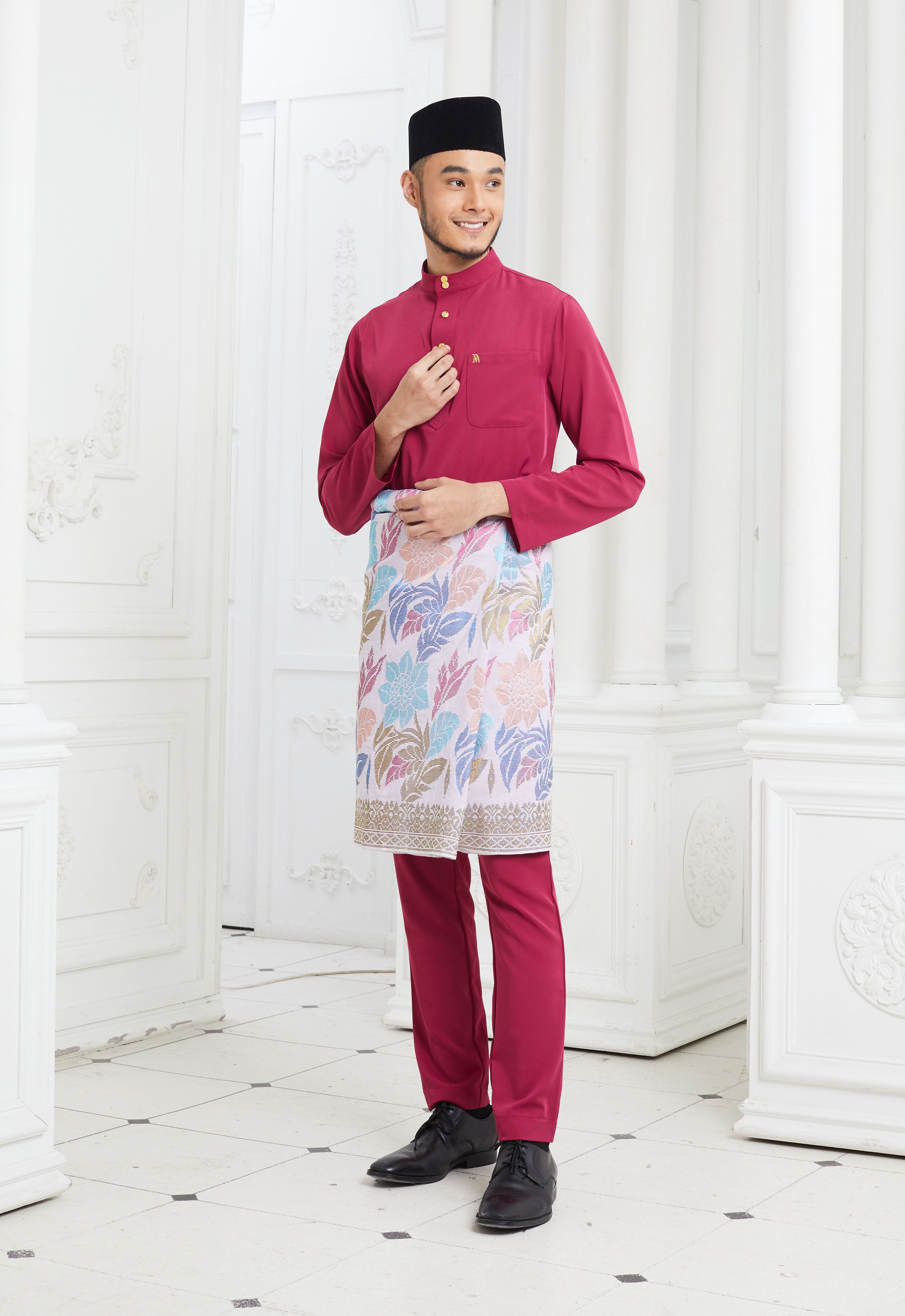 MINAZ MEN BAJU MELAYU - MAGENTA