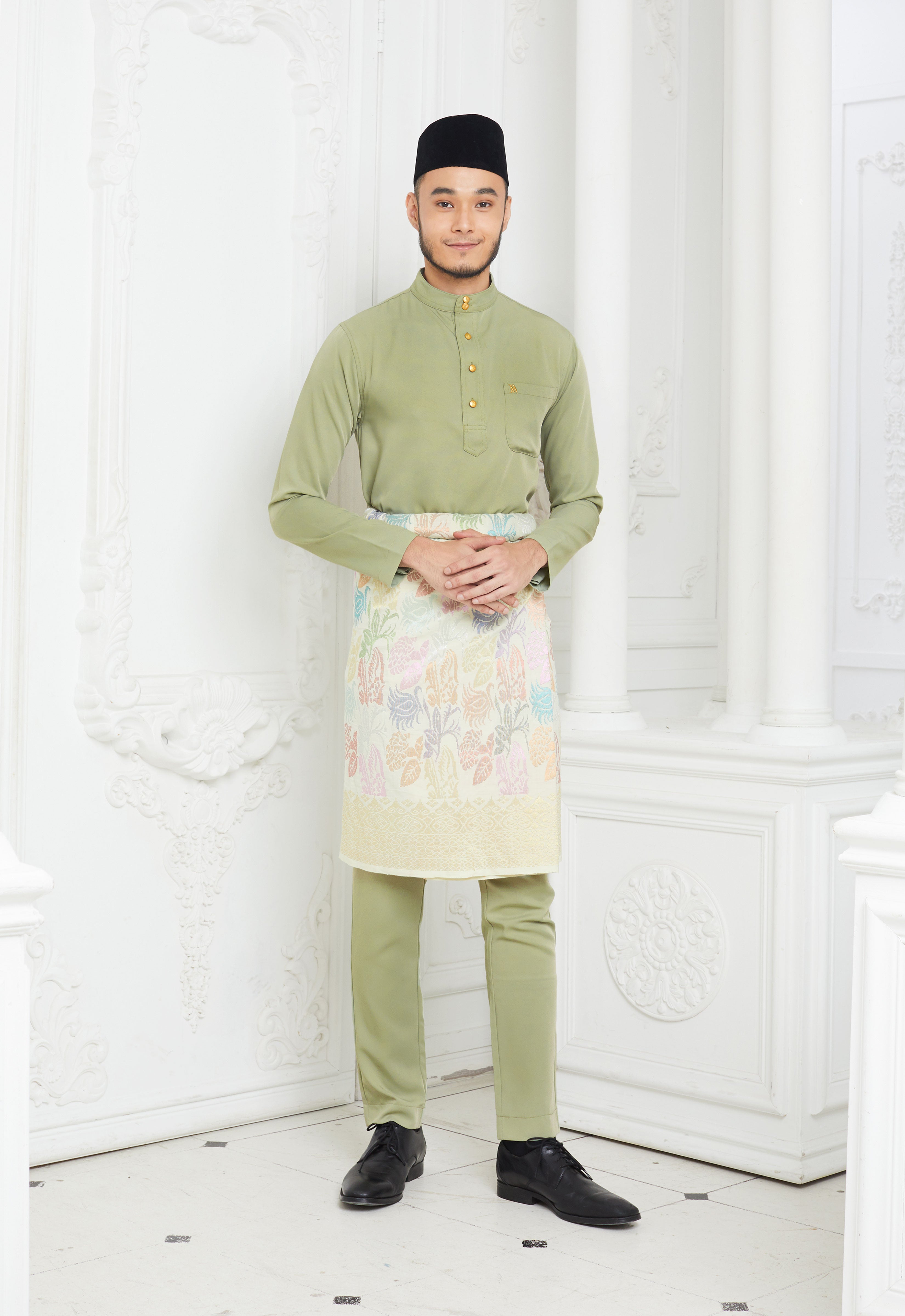 MINAZ MEN BAJU MELAYU - MOSS GREEN