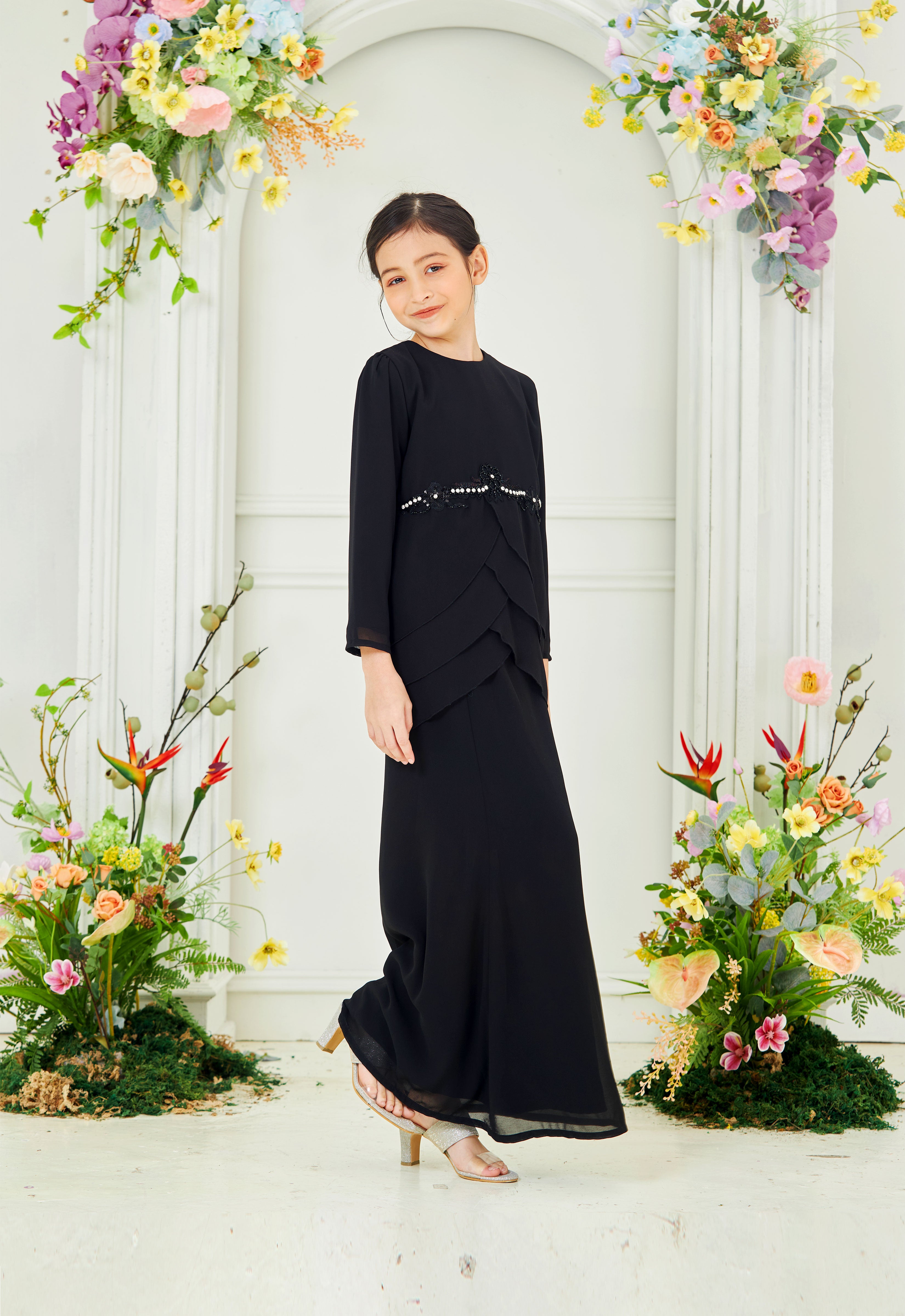 NADEERA KIDS KURUNG - BLACK