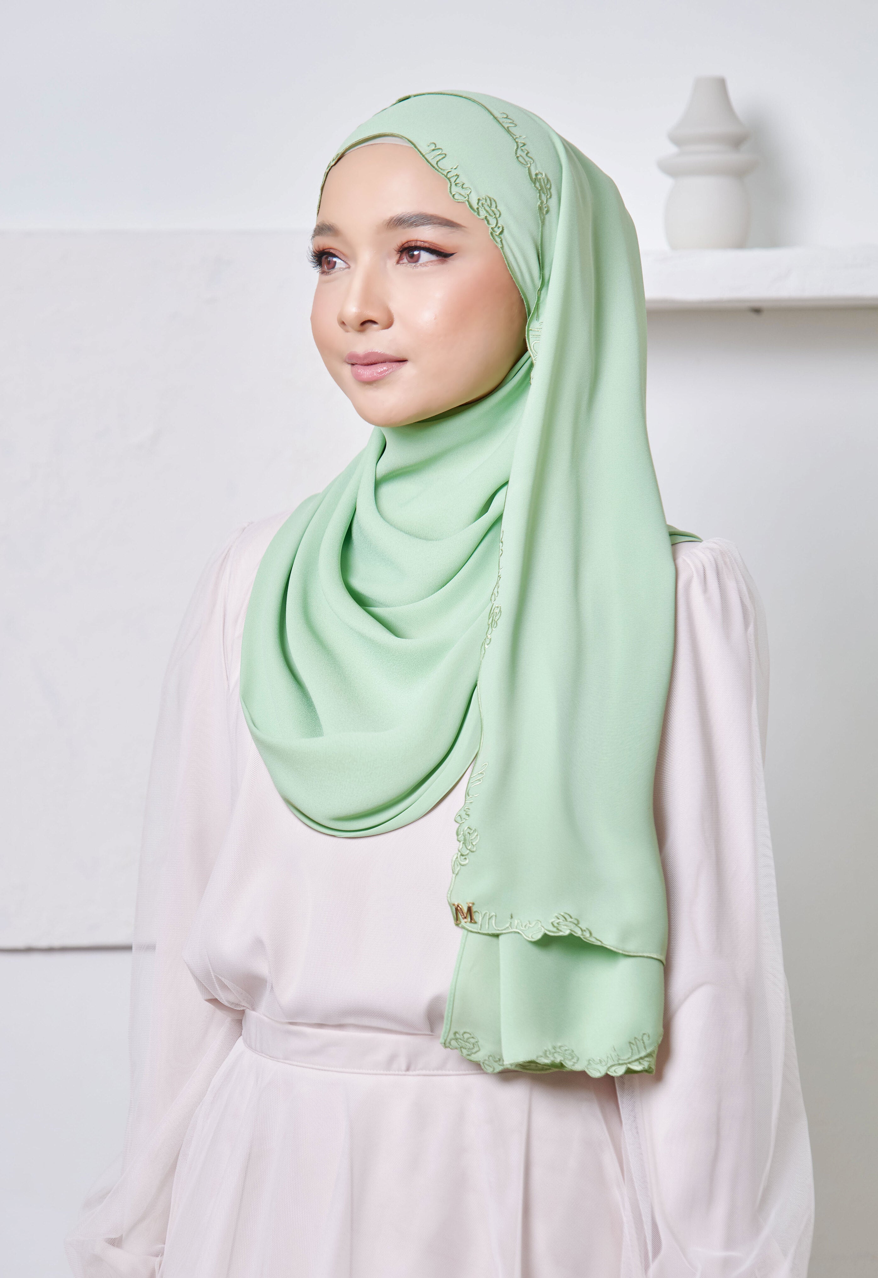 SAREEMA SHAWL - NILE GREEN