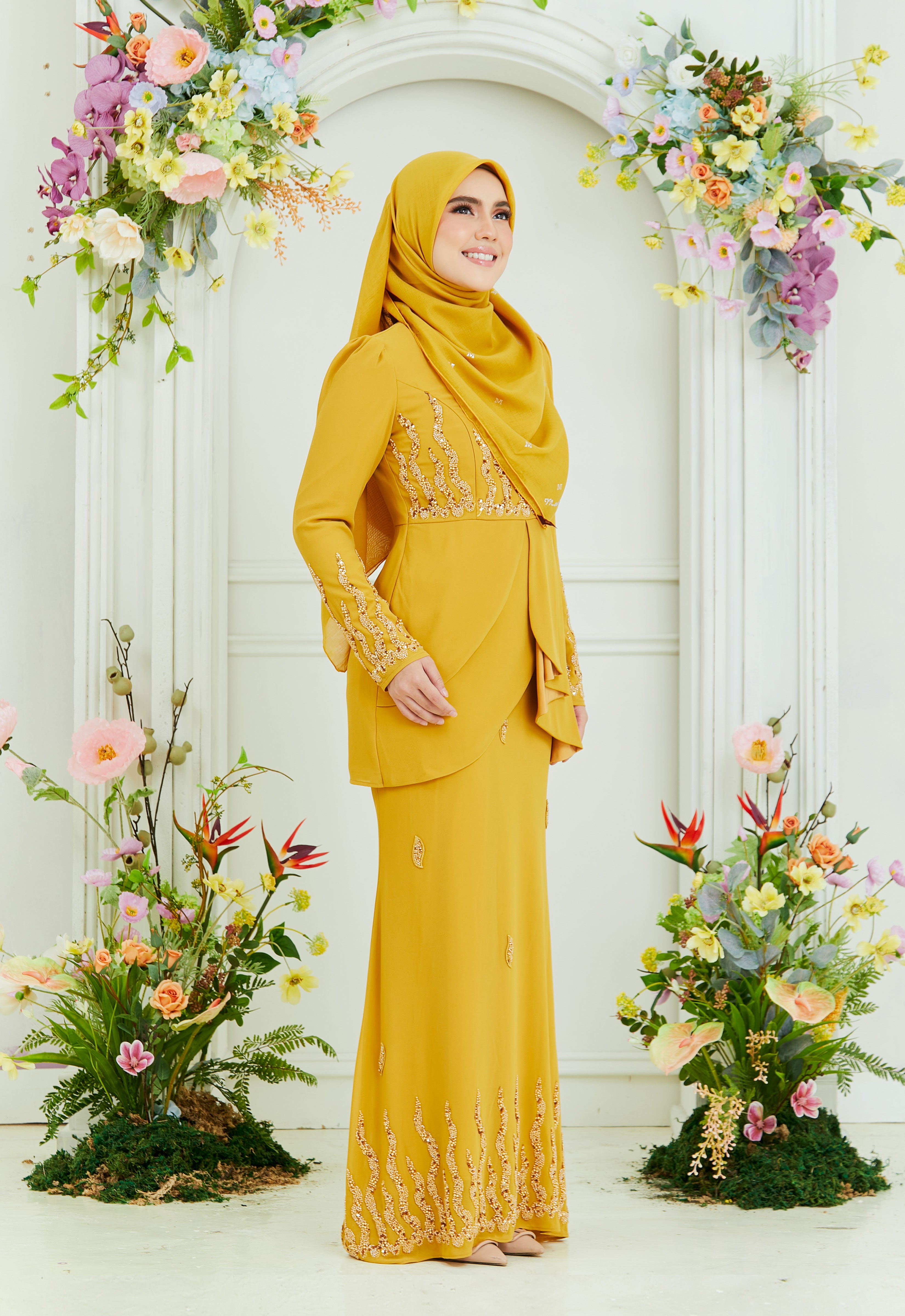 NAYLAA LUXE KURUNG - MUSTARD