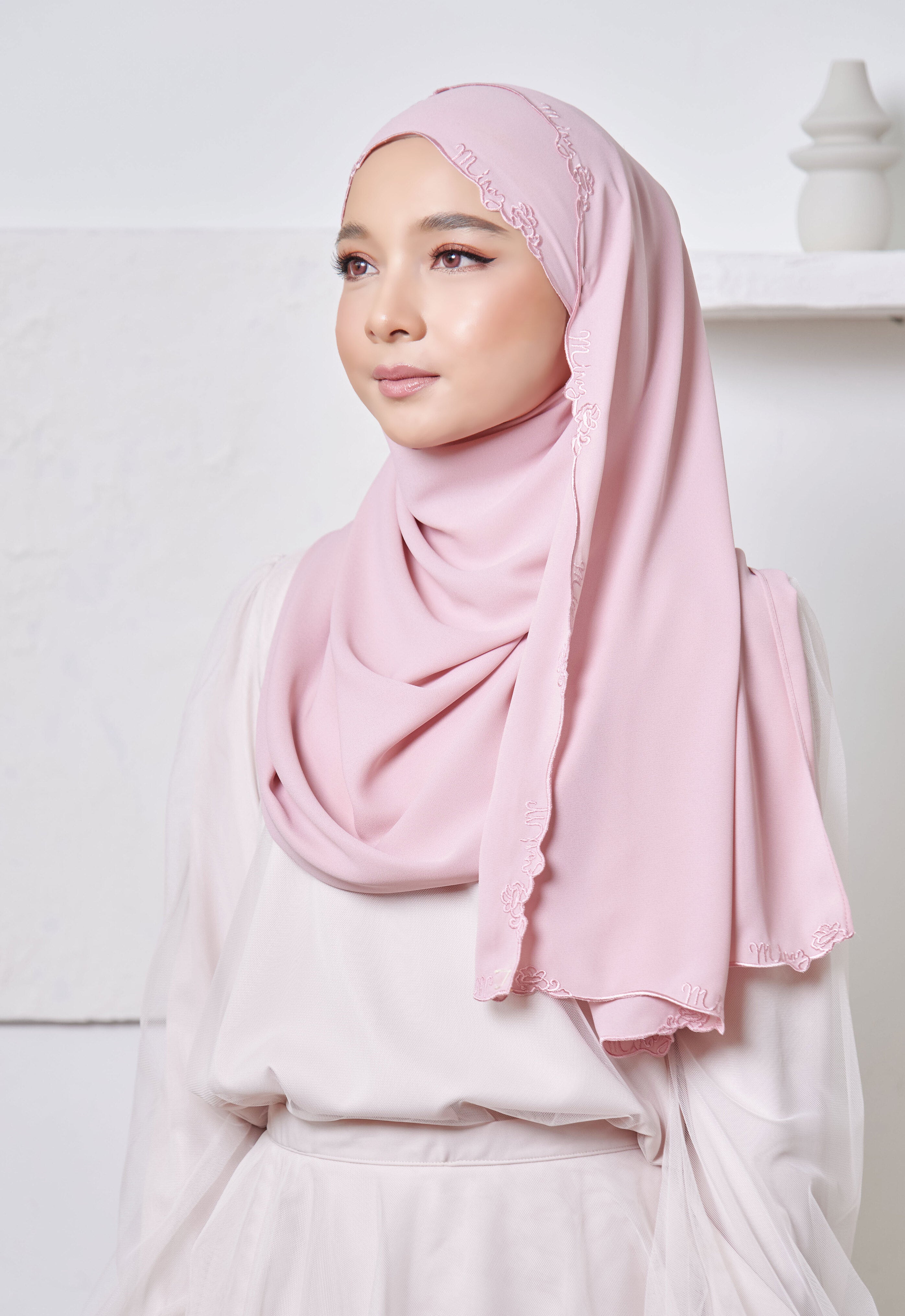 SAREEMA SHAWL - PASTEL PINK