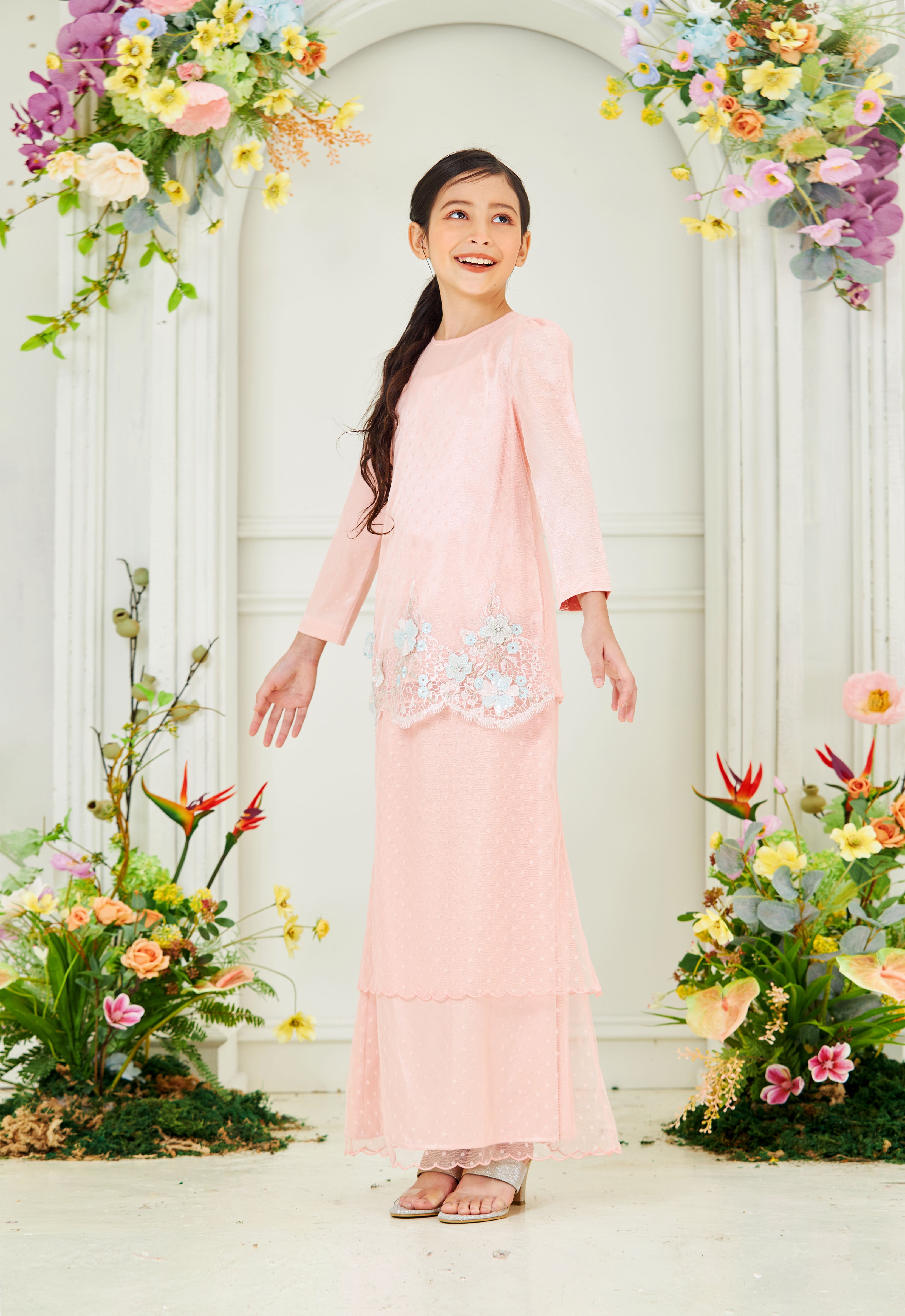 ATILIA LUXE KIDS MINI KURUNG - CLOUD PINK
