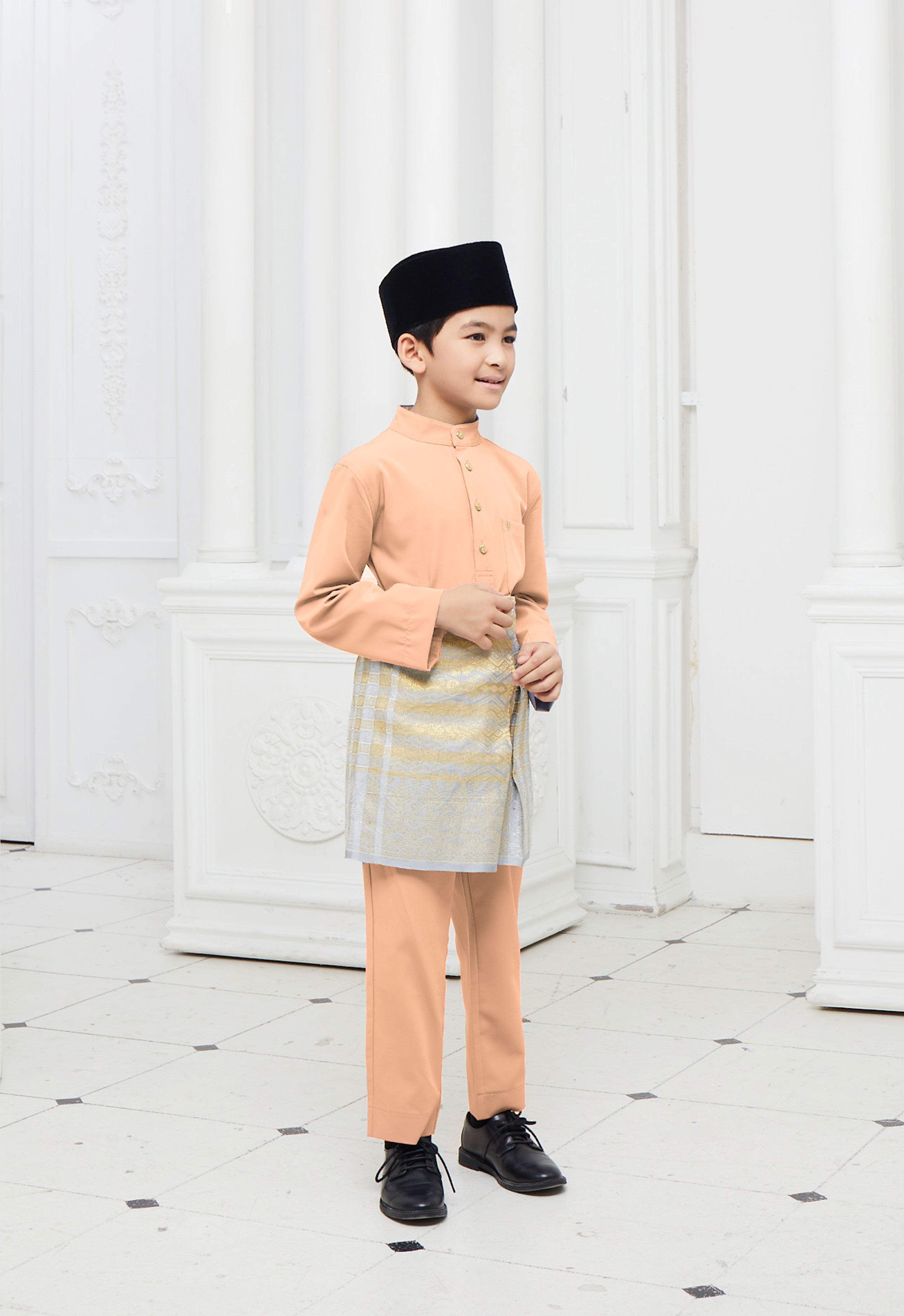 BAJU MELAYU KIDS - PEACH