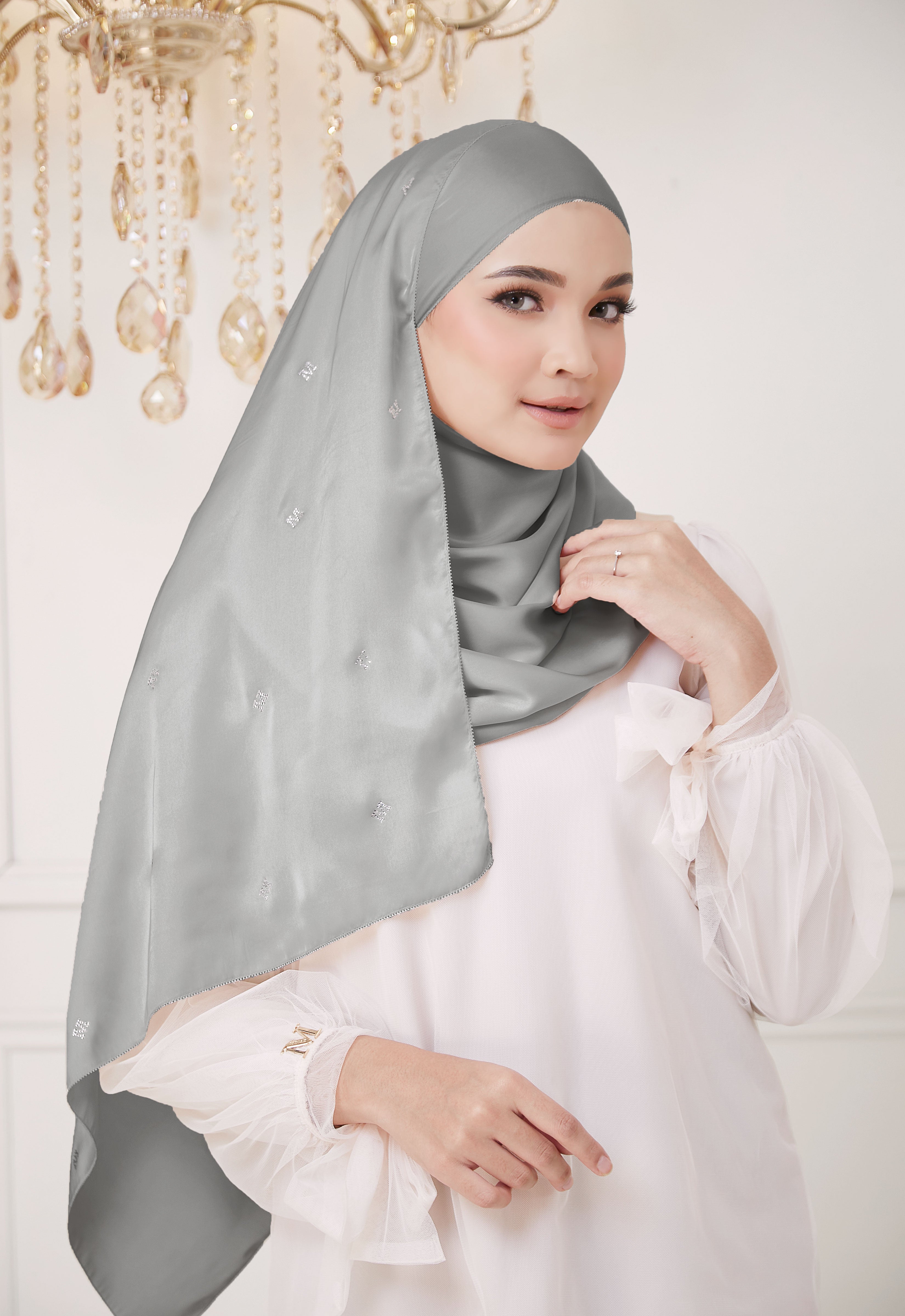 M PLAIN SHAWL - GREY