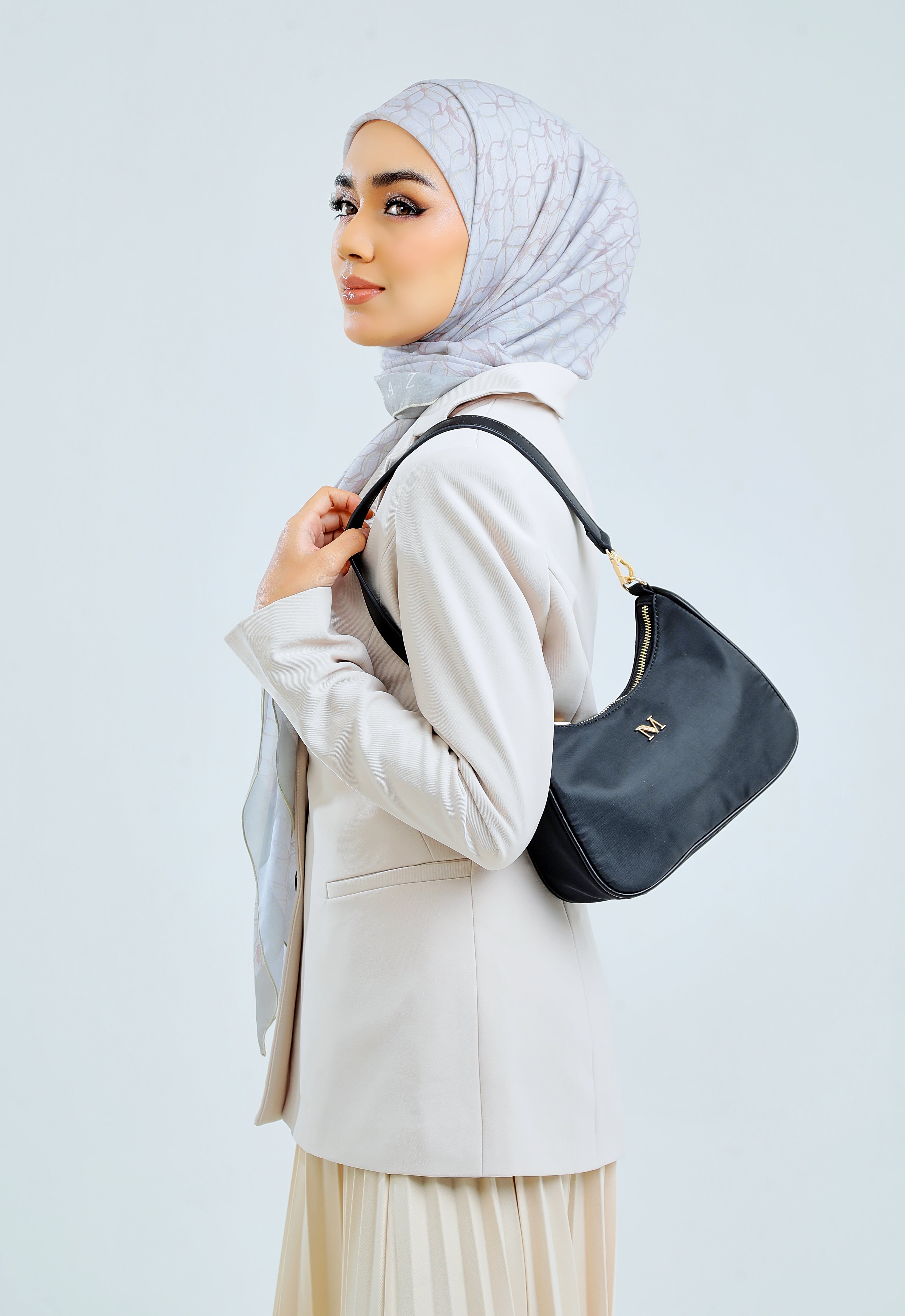 RHEA BAGUETTE BAG - BLACK