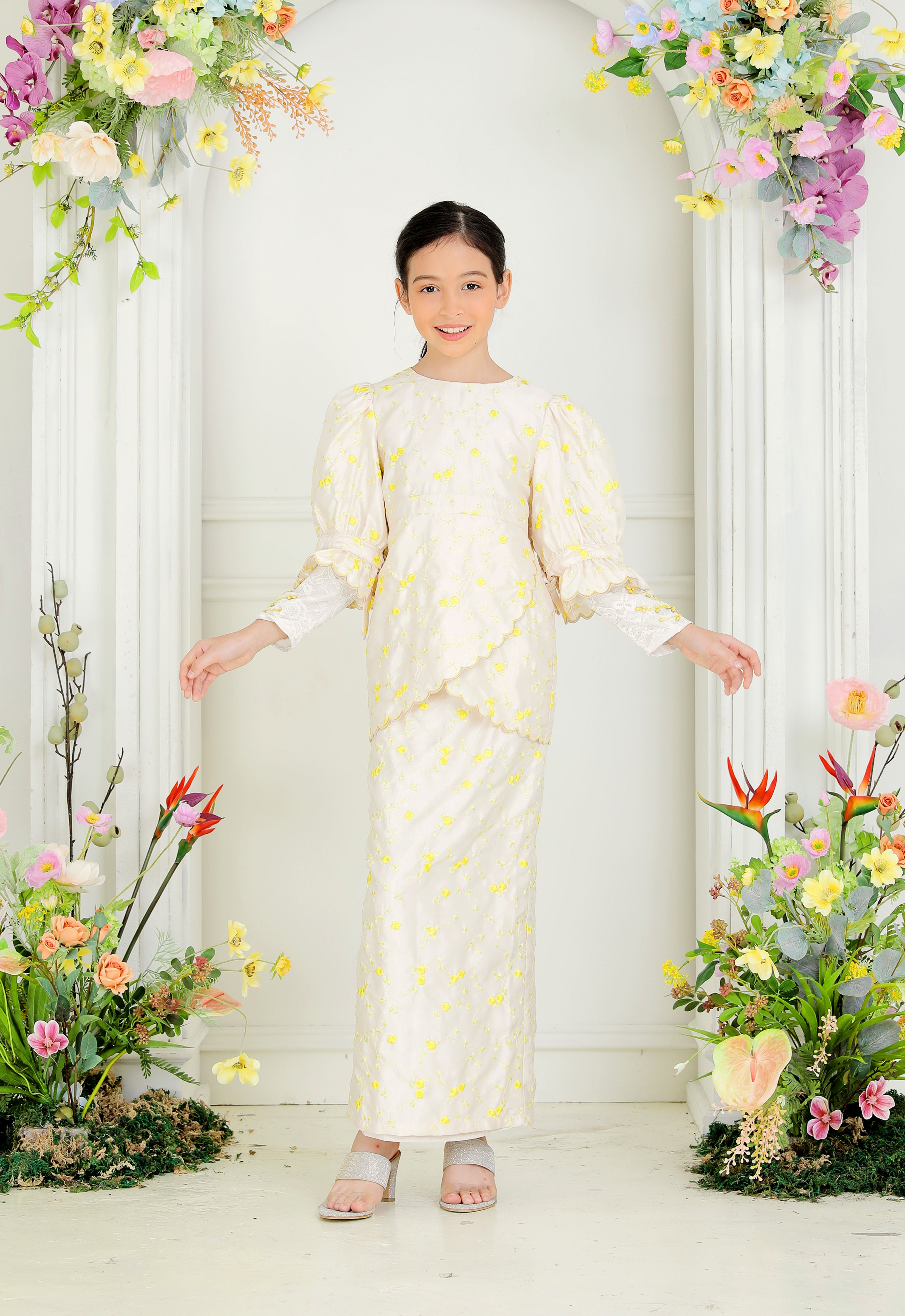 BELINDA LUXE KIDS KURUNG - CREAM YELLOW