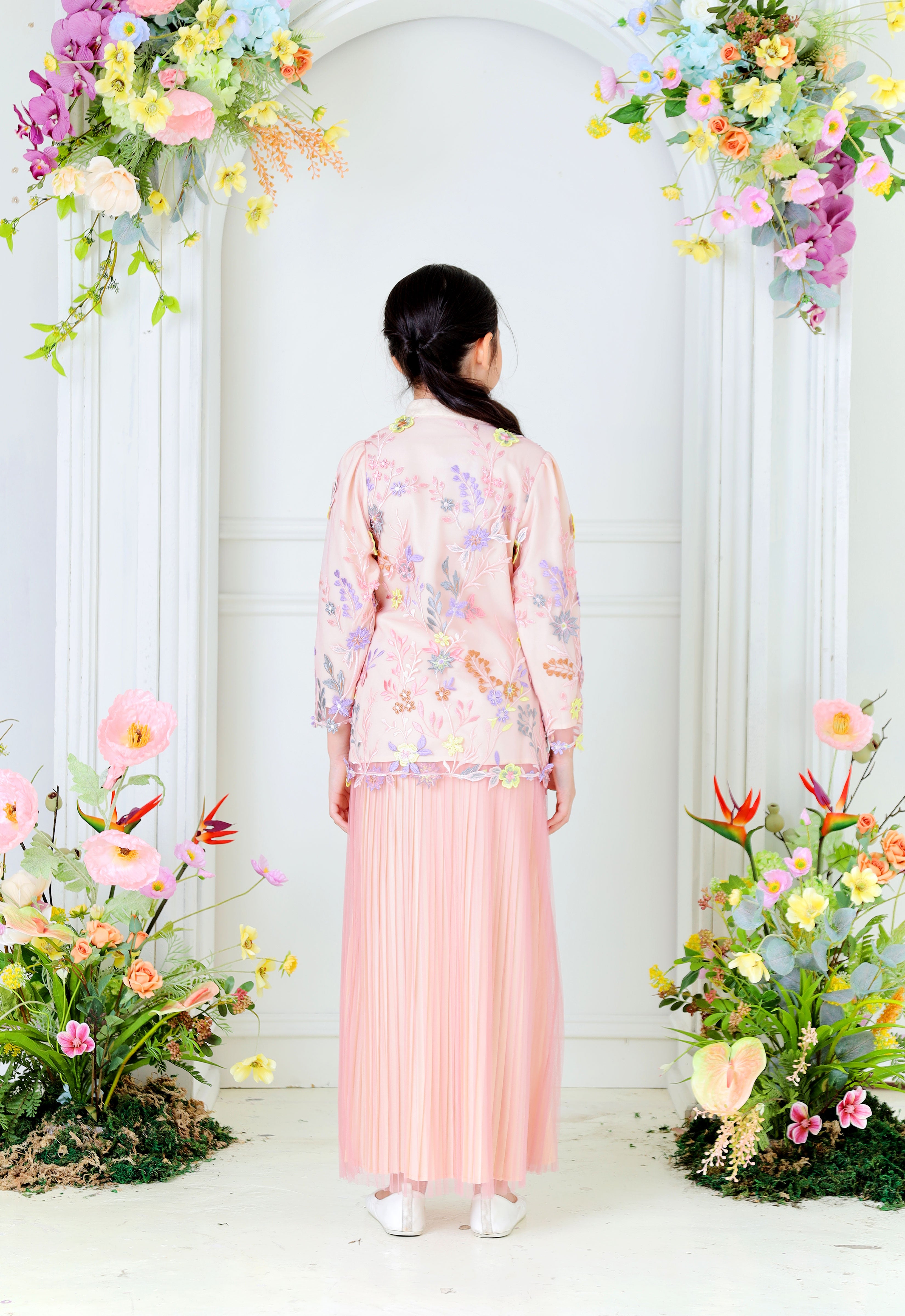 ELVINA LUXE KIDS MINI KURUNG - PINK
