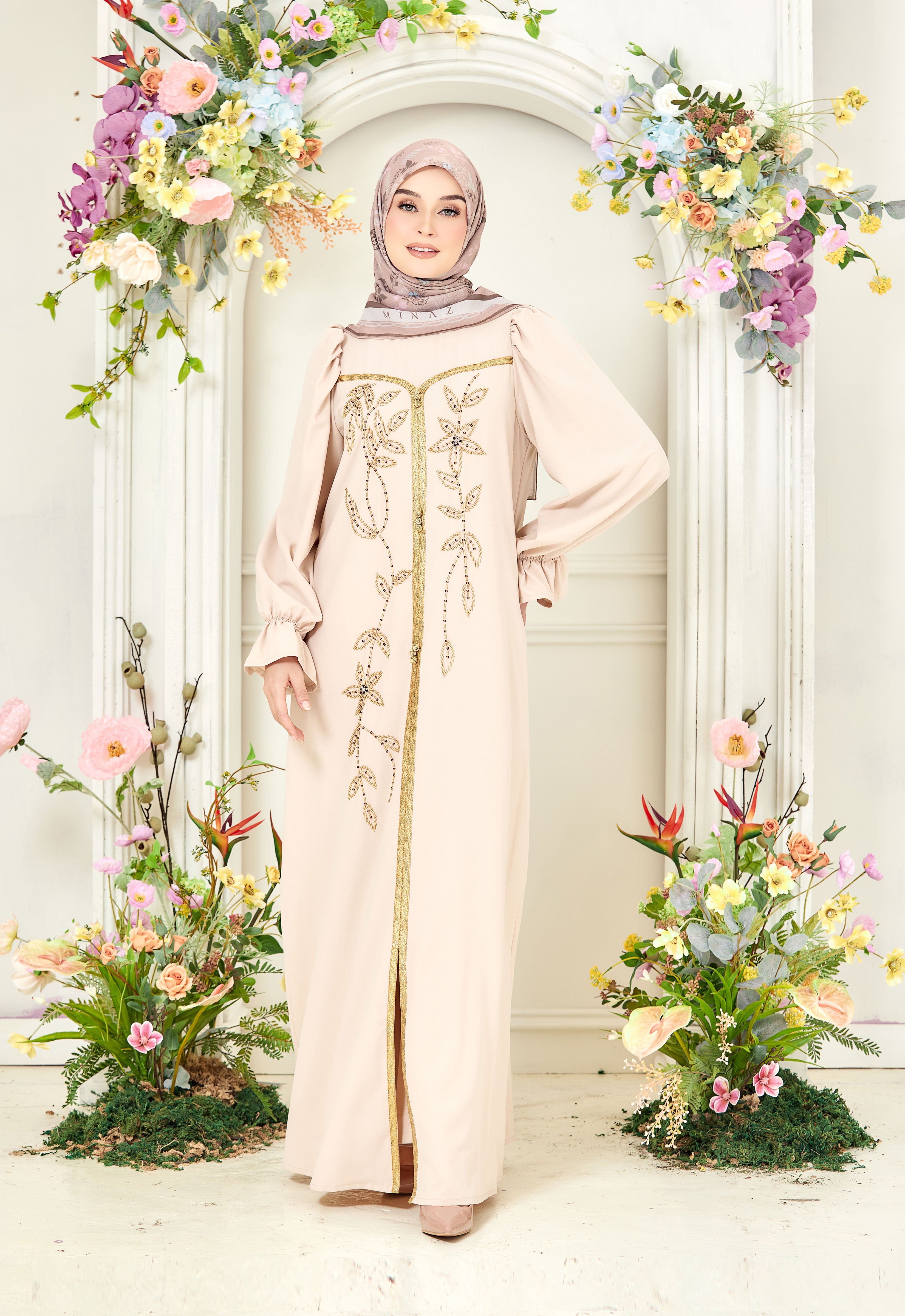 HUMAYRA ABAYA - BEIGE