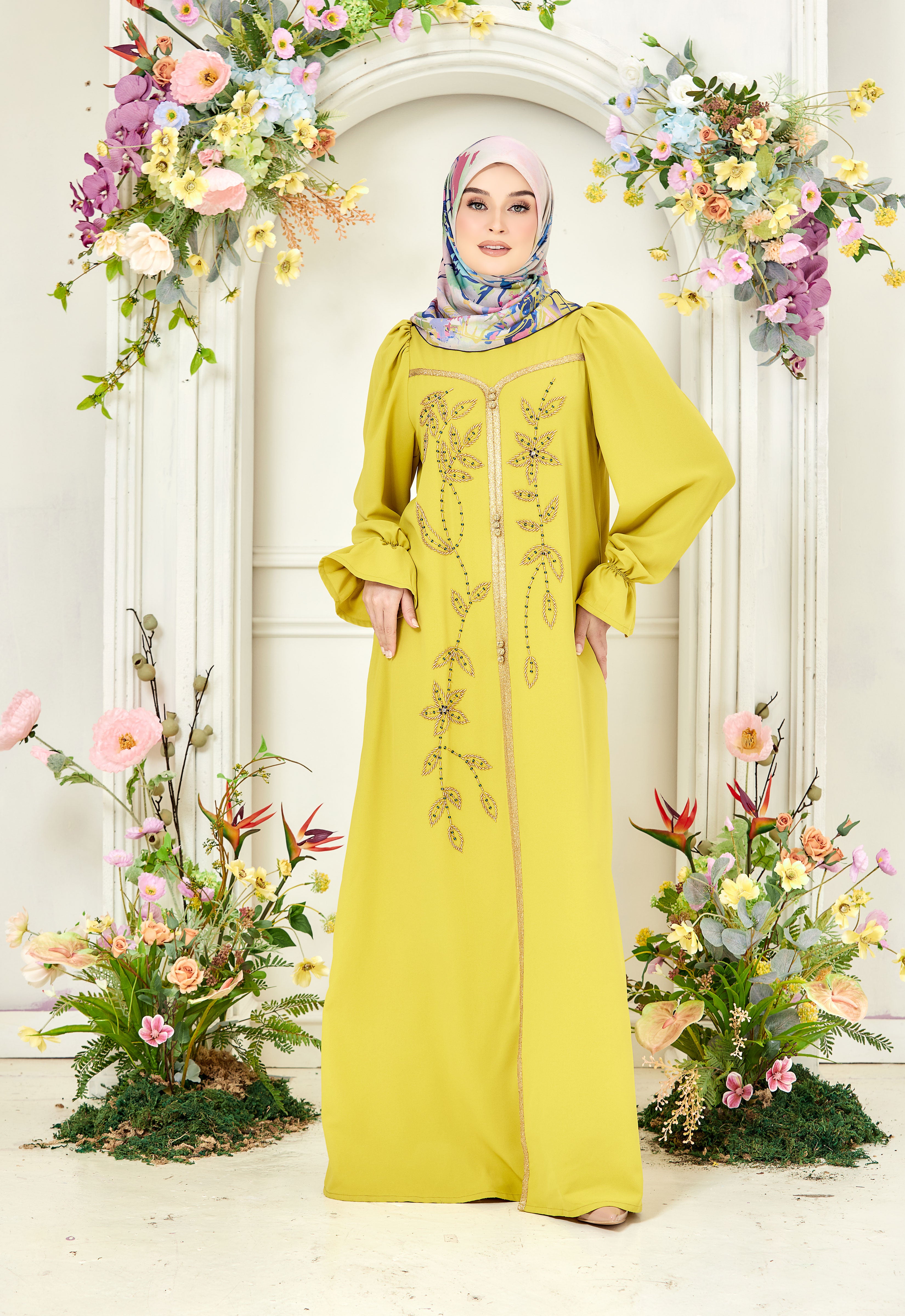 HUMAYRA ABAYA - GREEN