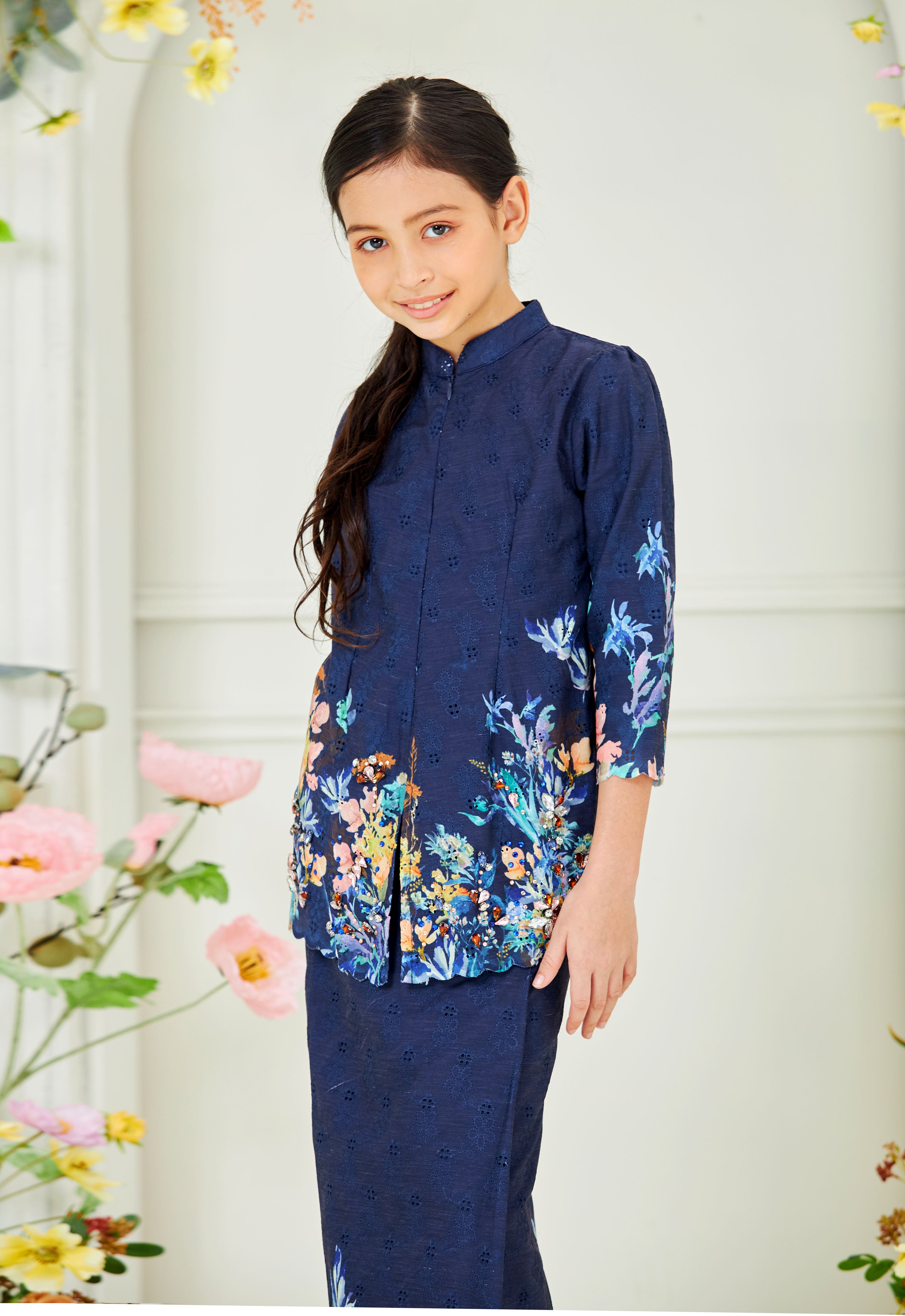 JOANNA KIDS KEBAYA - DARK BLUE