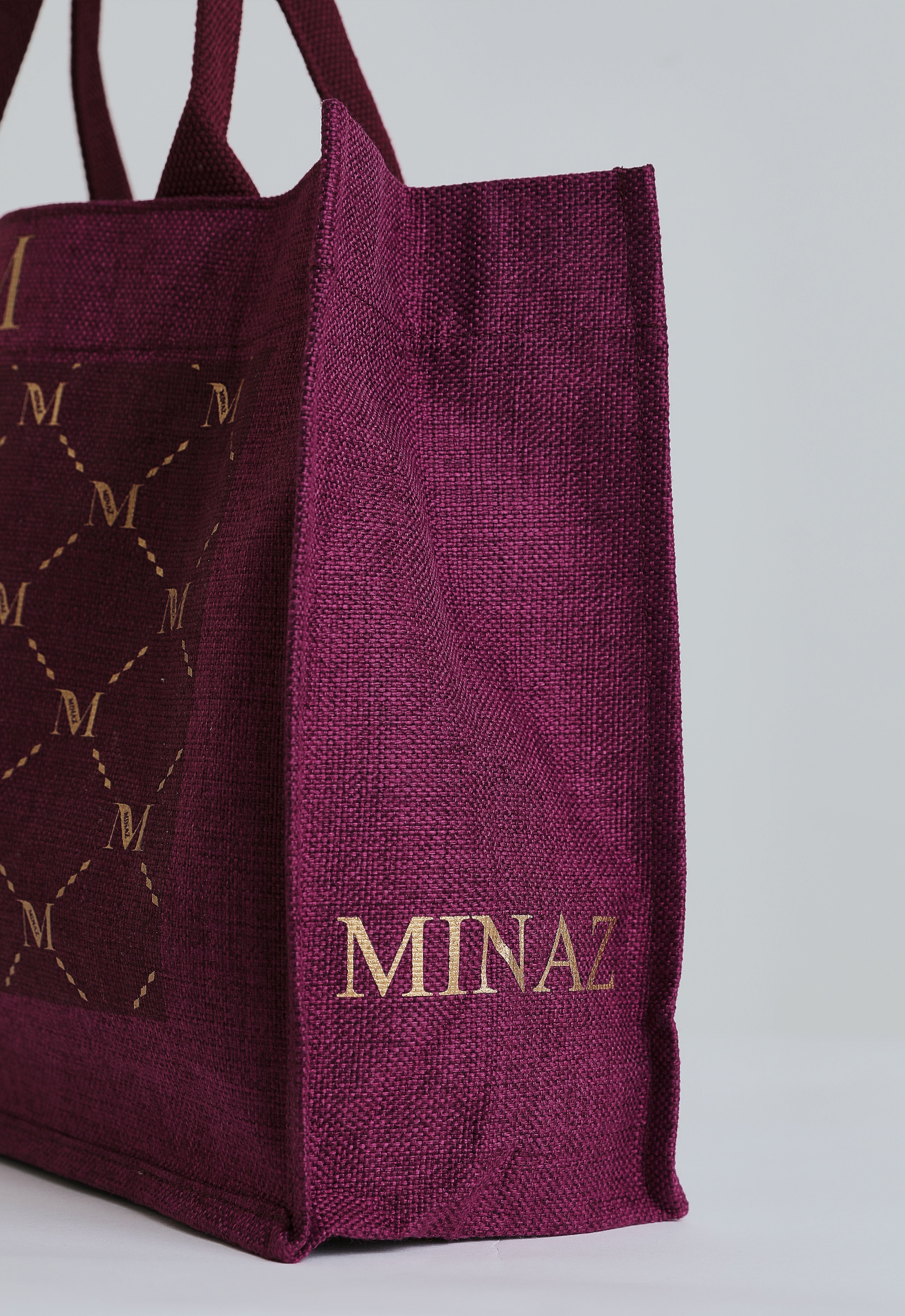 MONOGRAM TOTEBAG - MAROON