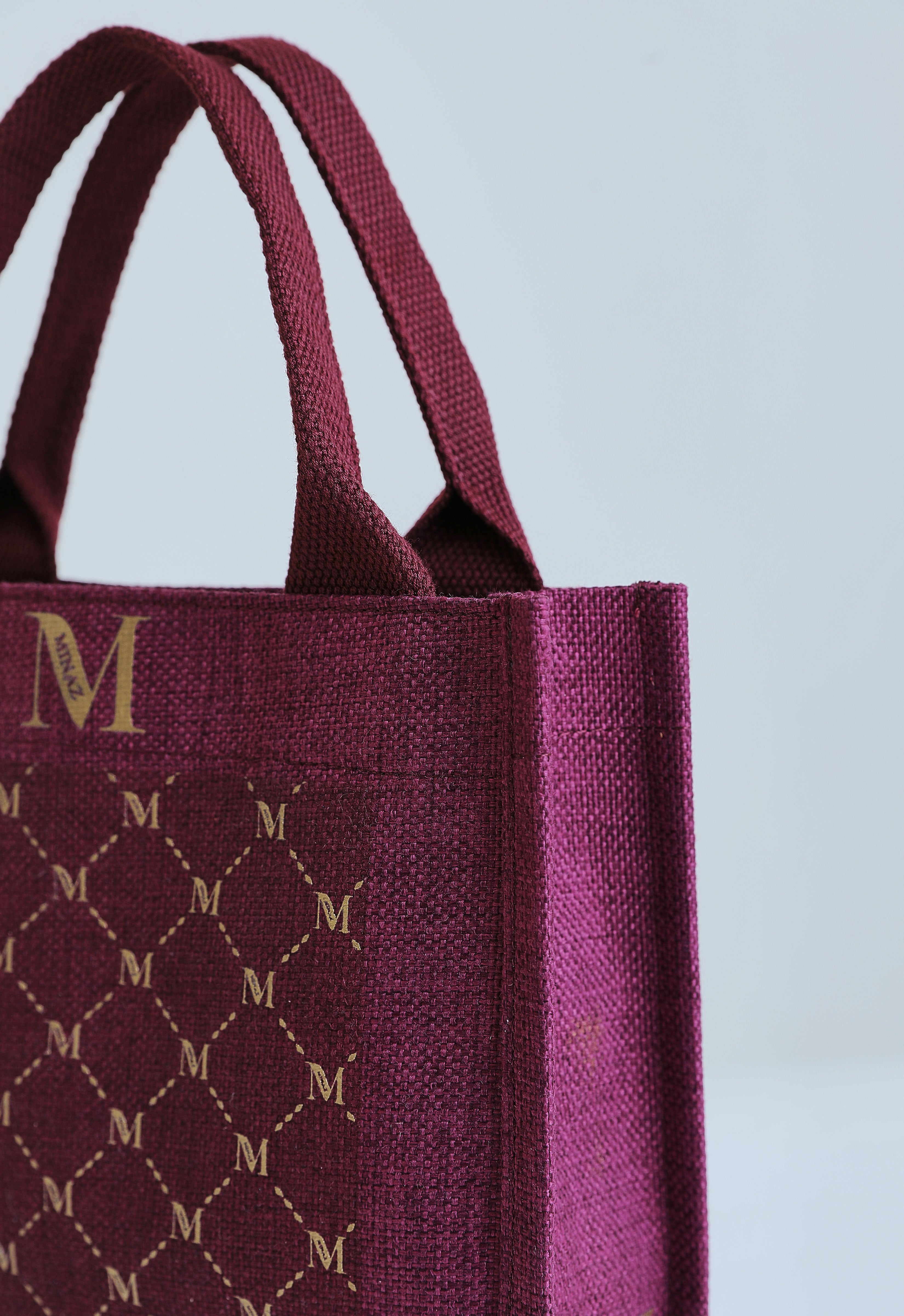 MONOGRAM TOTEBAG - MAROON