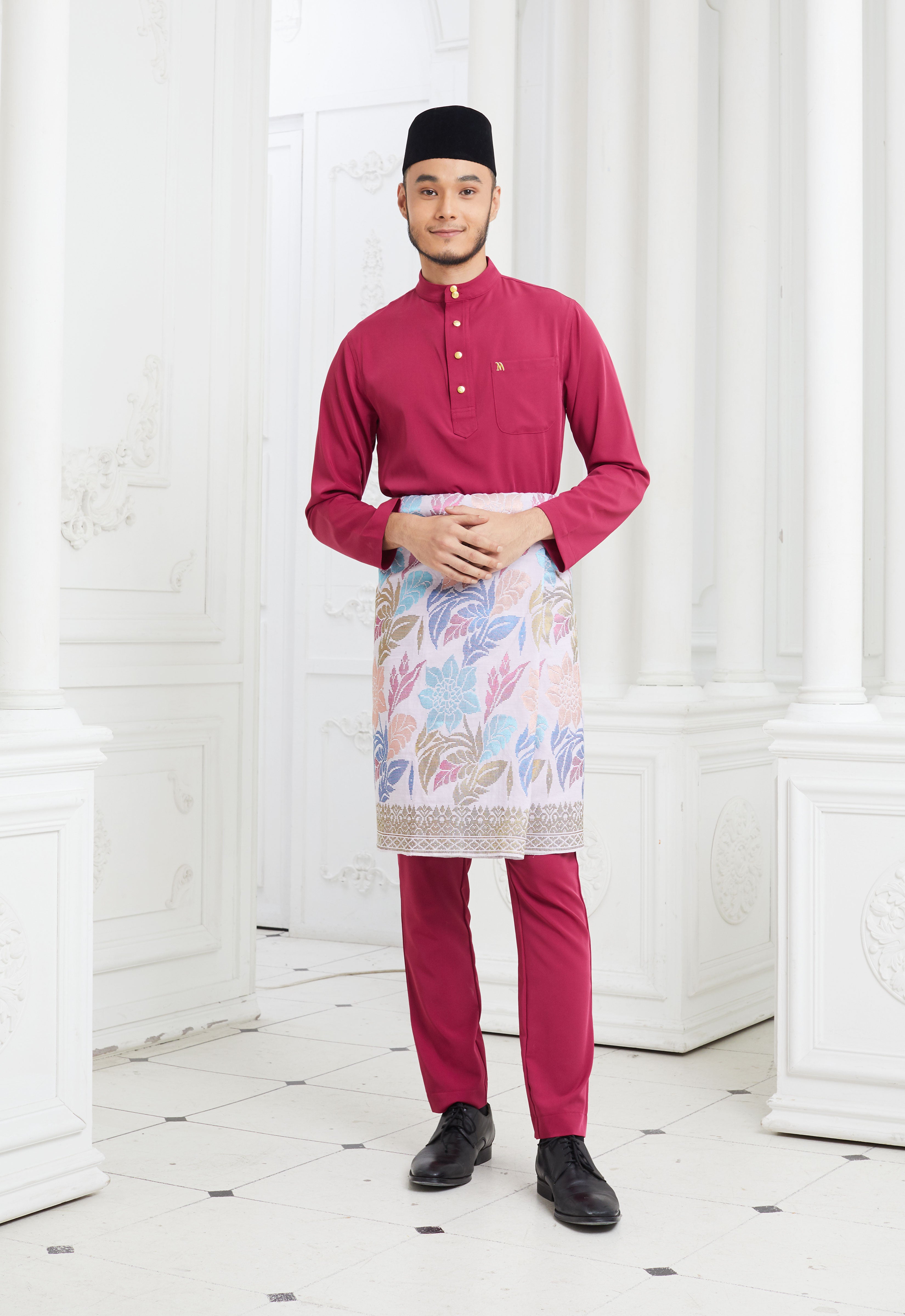 MINAZ MEN BAJU MELAYU - MAGENTA