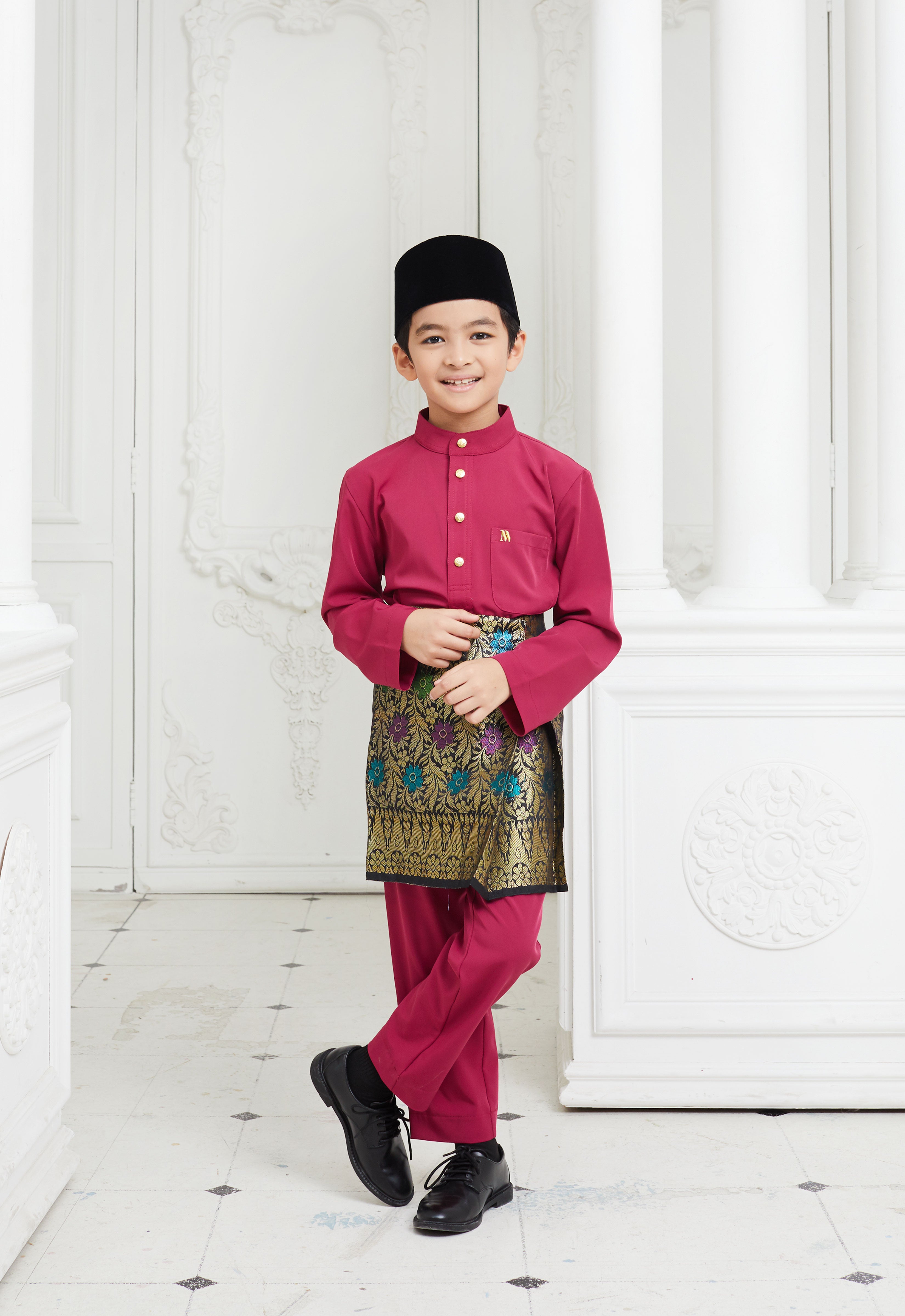 BAJU MELAYU KIDS - MAGENTA