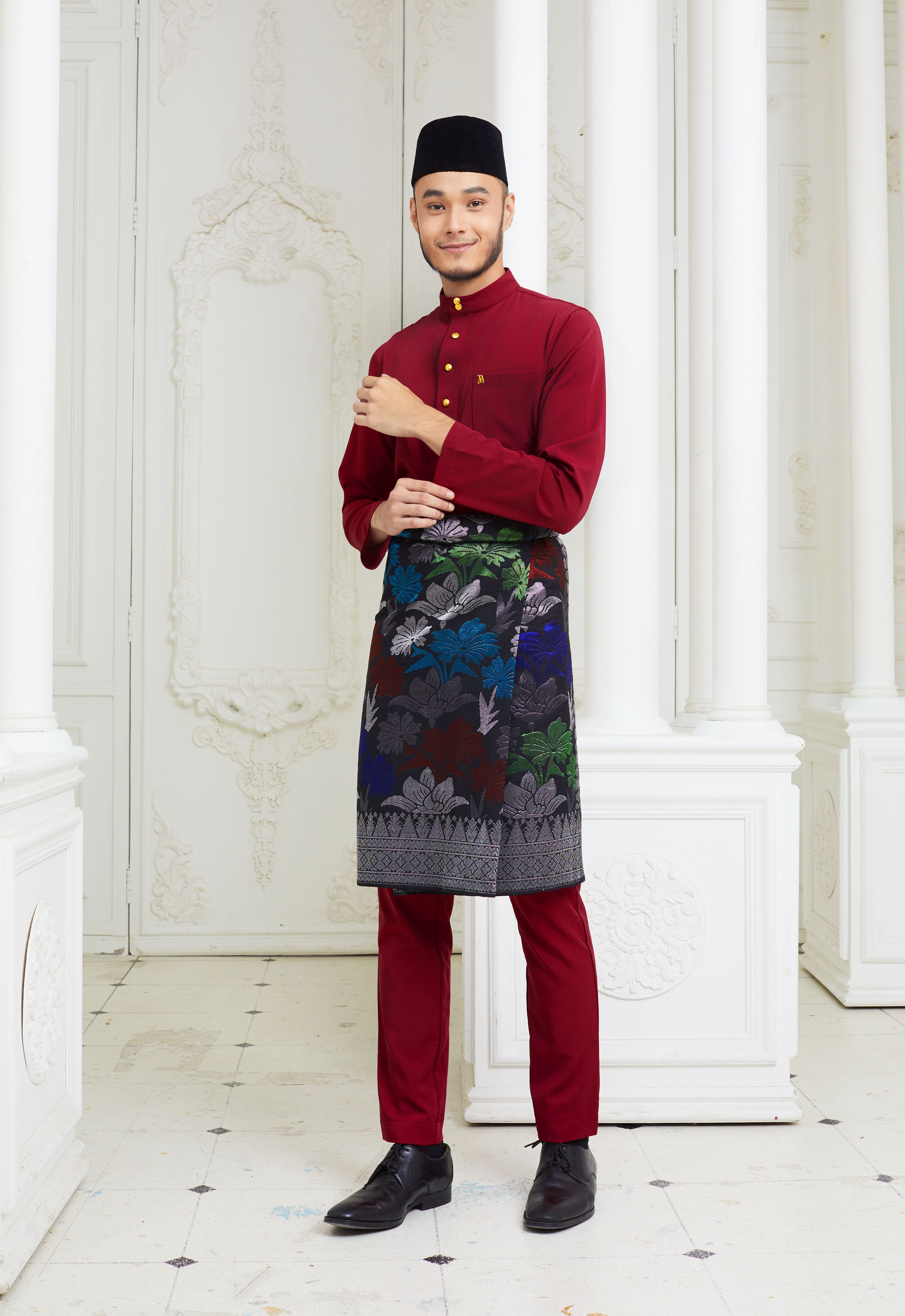 MINAZ MEN BAJU MELAYU - MAROON