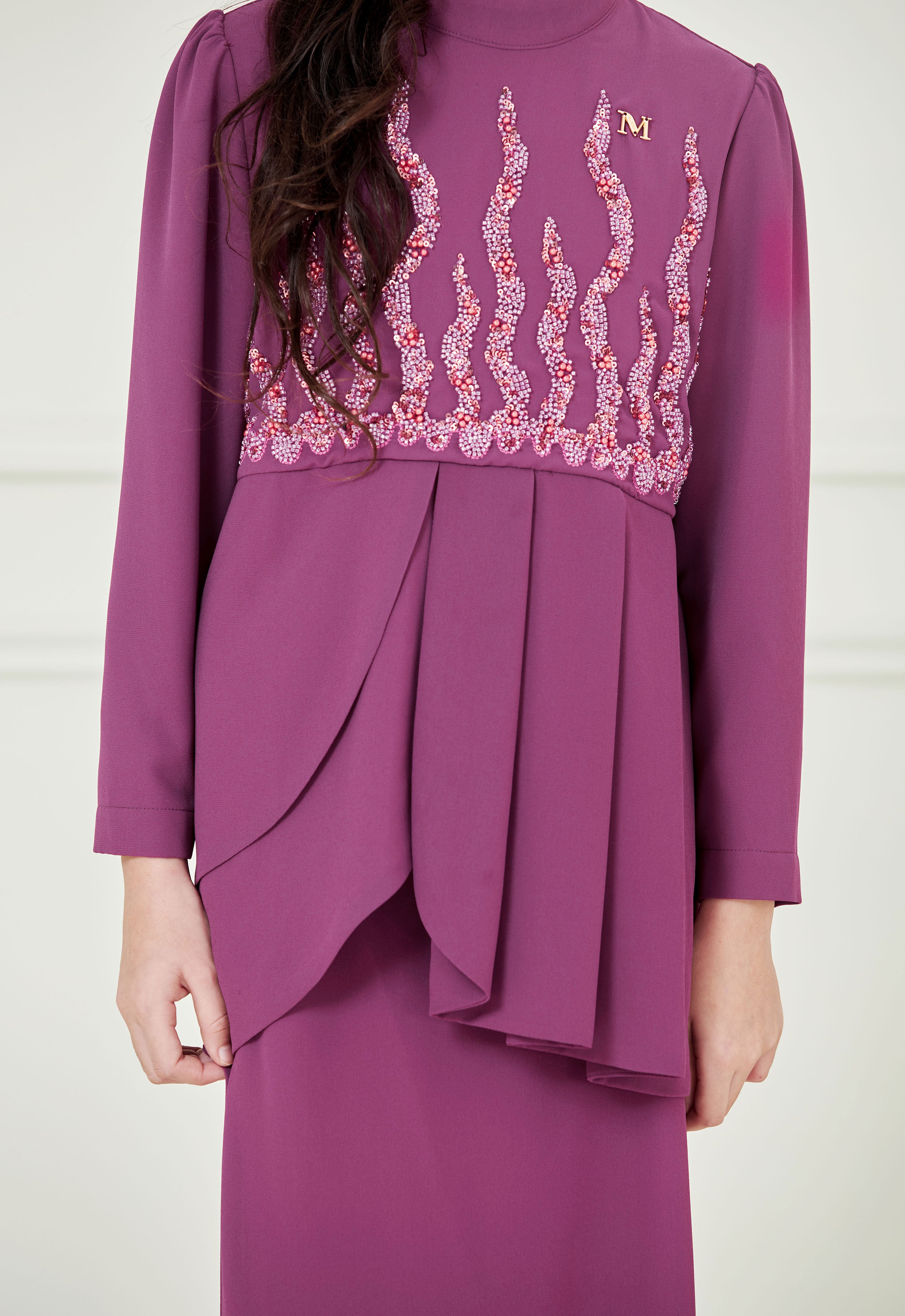 NAYLAA LUXE KIDS MINI KURUNG - MAGENTA
