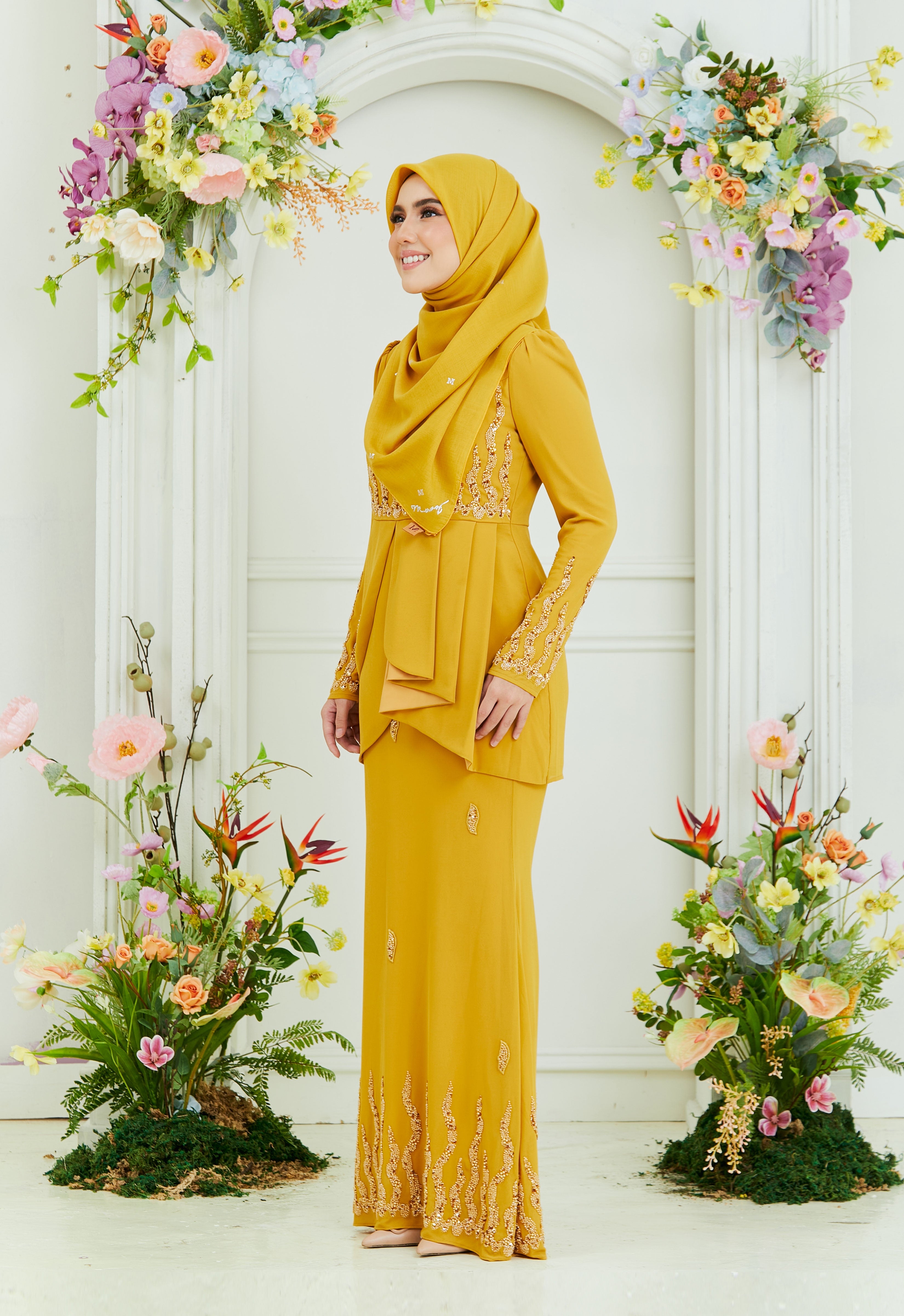 NAYLAA LUXE KURUNG - MUSTARD