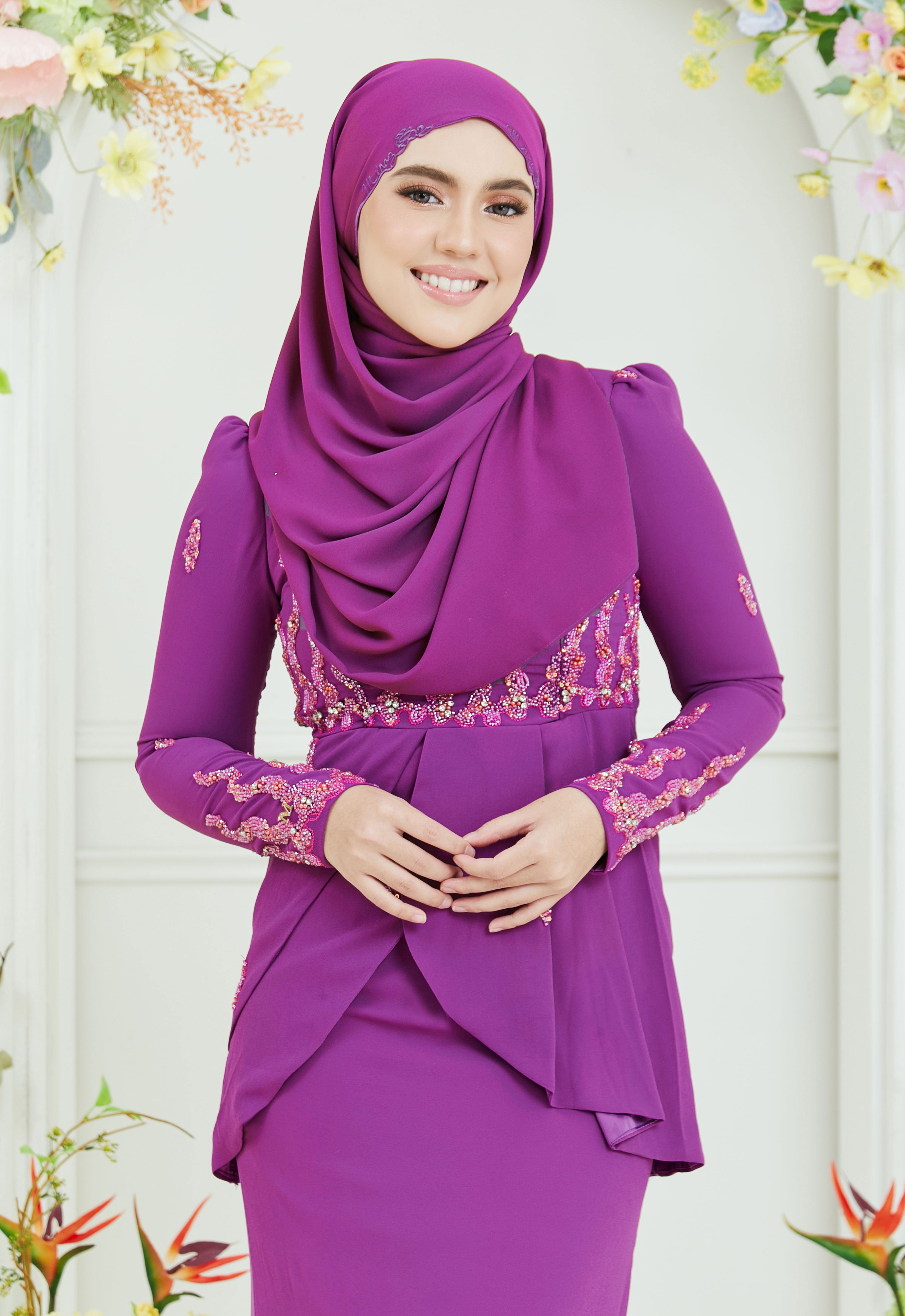 NAYLAA LUXE KURUNG - MAGENTA